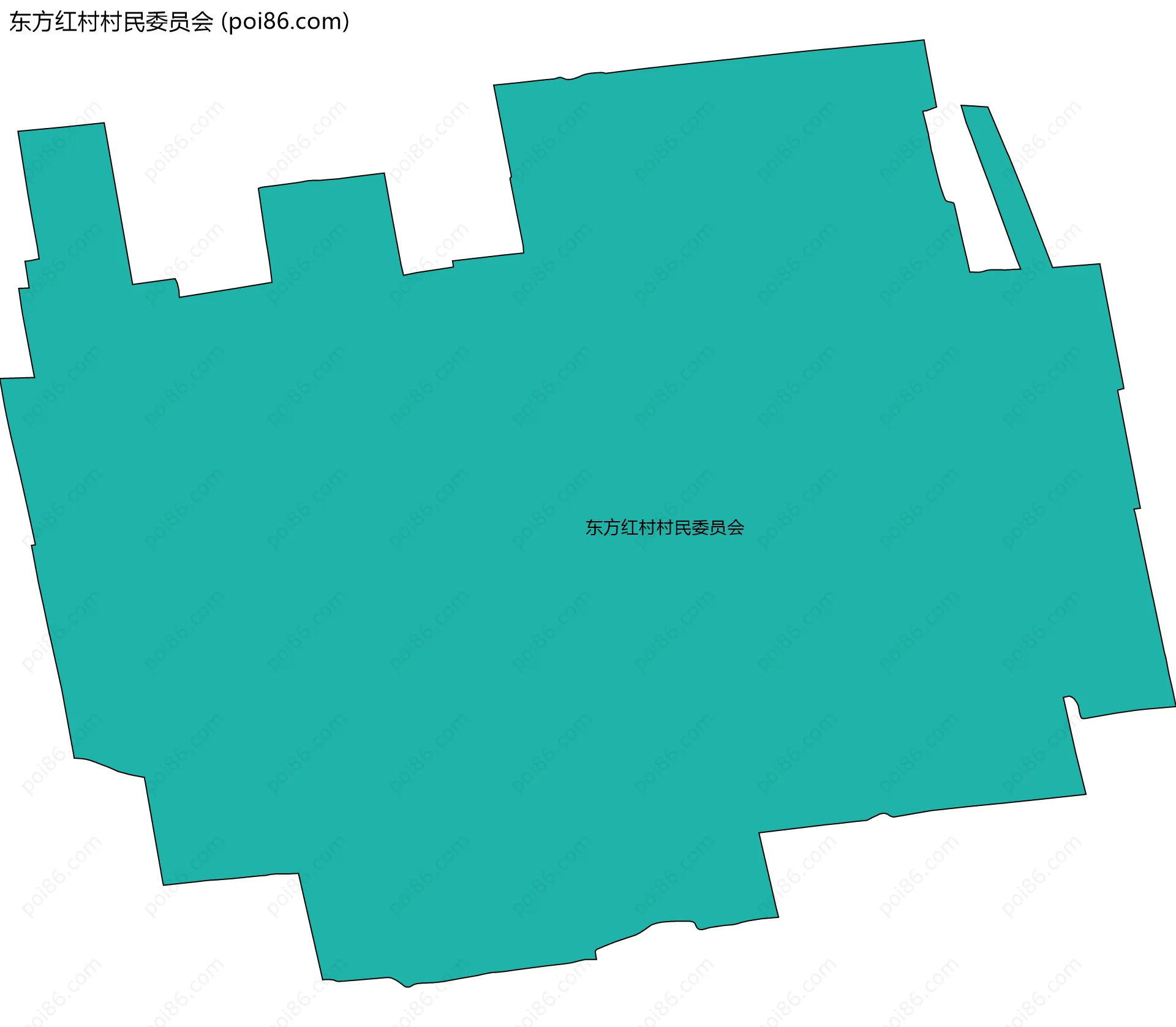 东方红村村民委员会边界地图