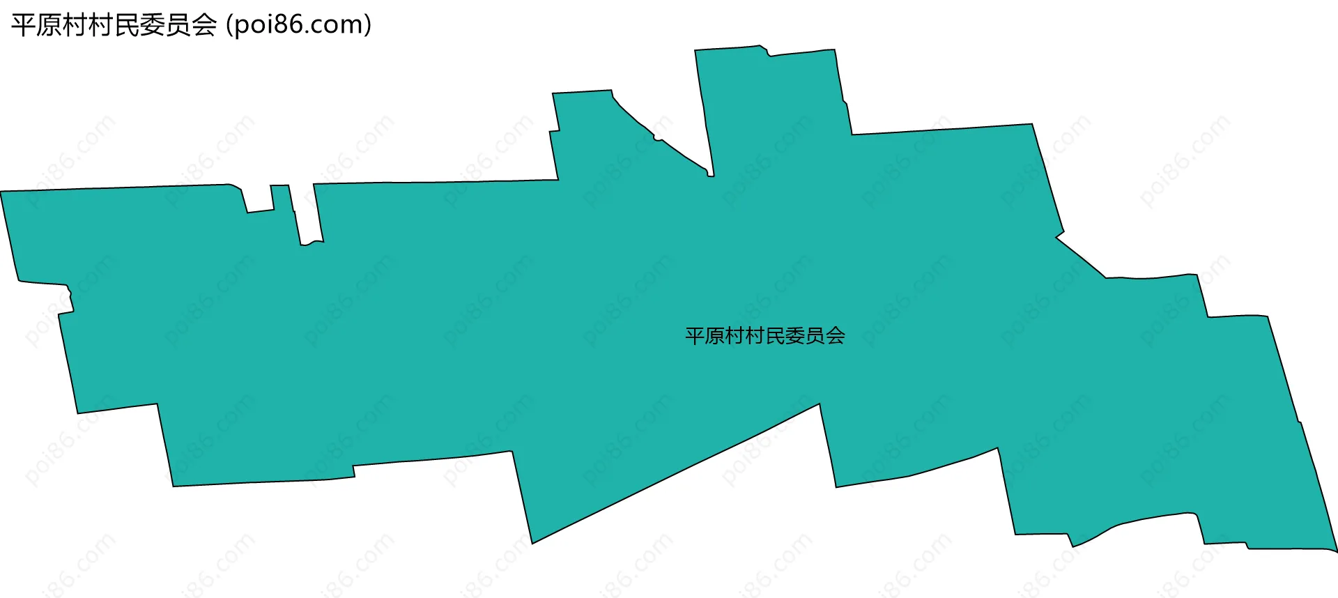 平原村村民委员会边界地图
