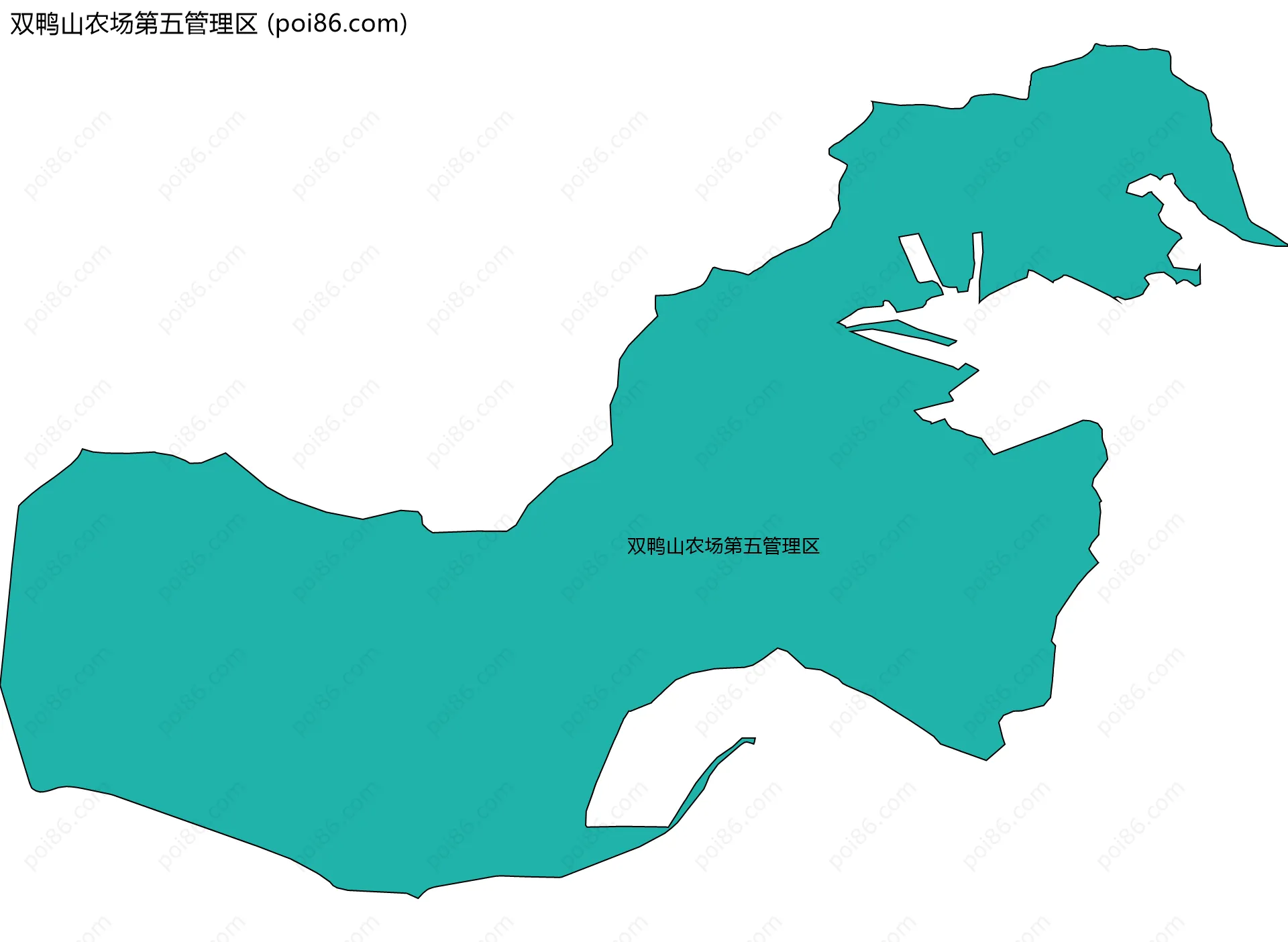 双鸭山农场第五管理区边界地图