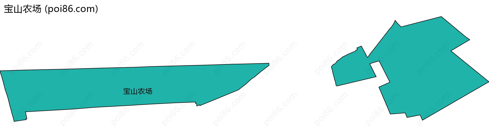 宝山农场边界地图