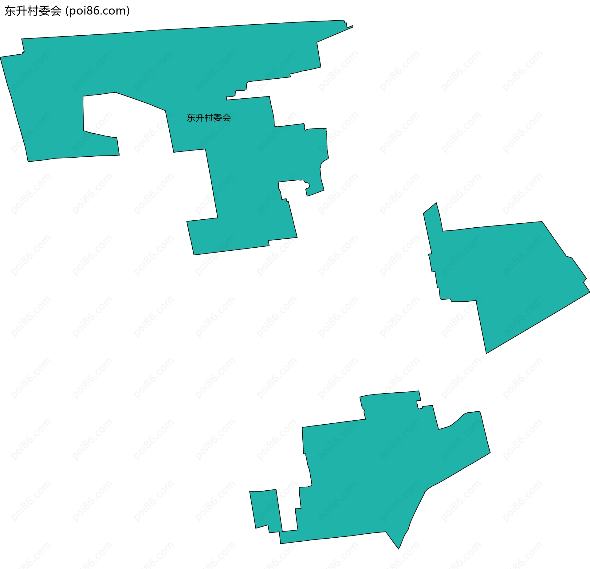 东升村委会边界地图