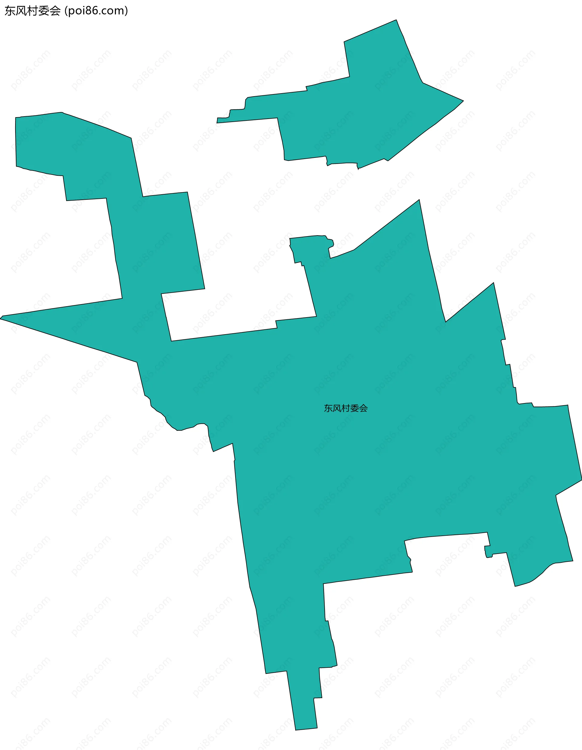 东风村委会边界地图