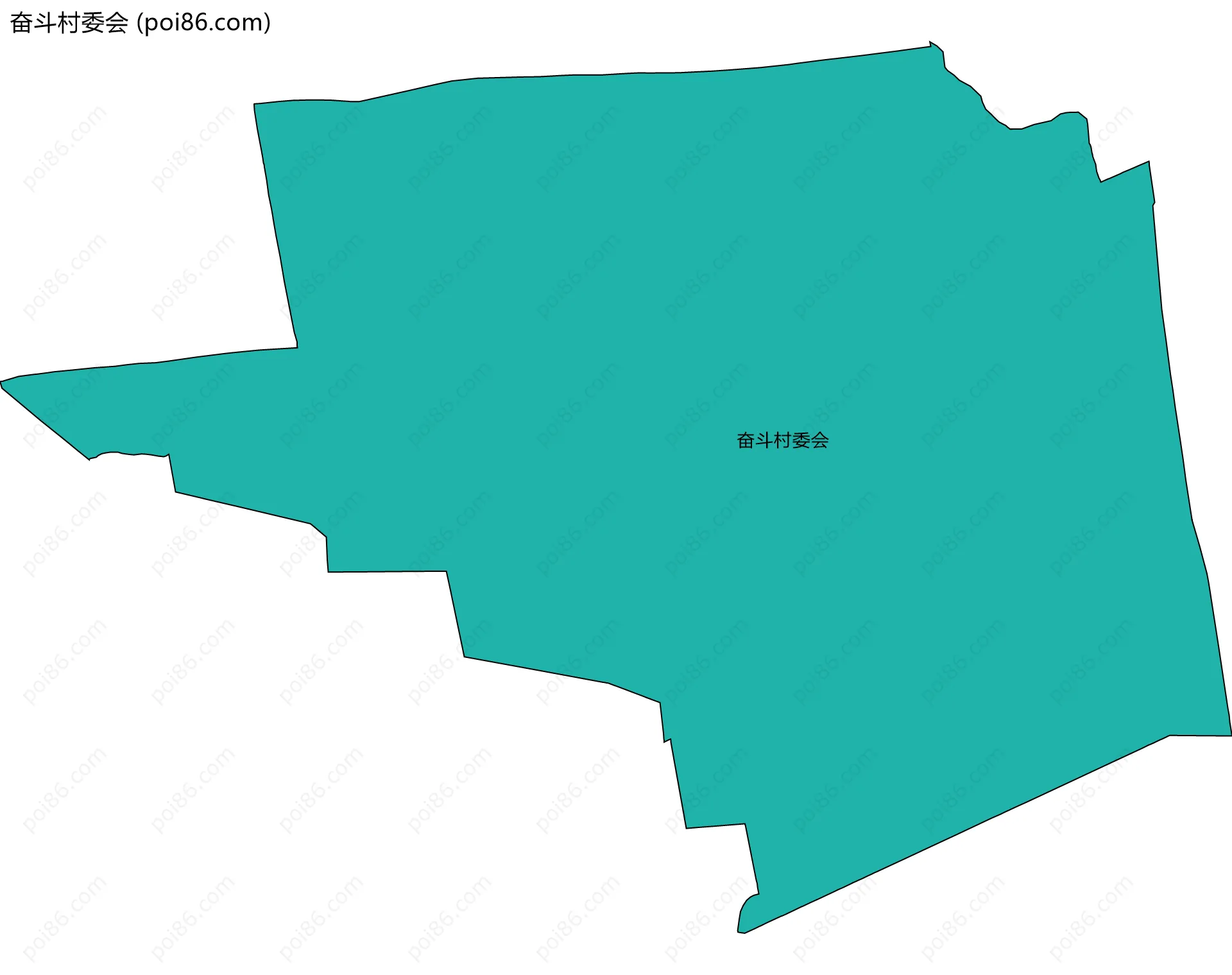 奋斗村委会边界地图