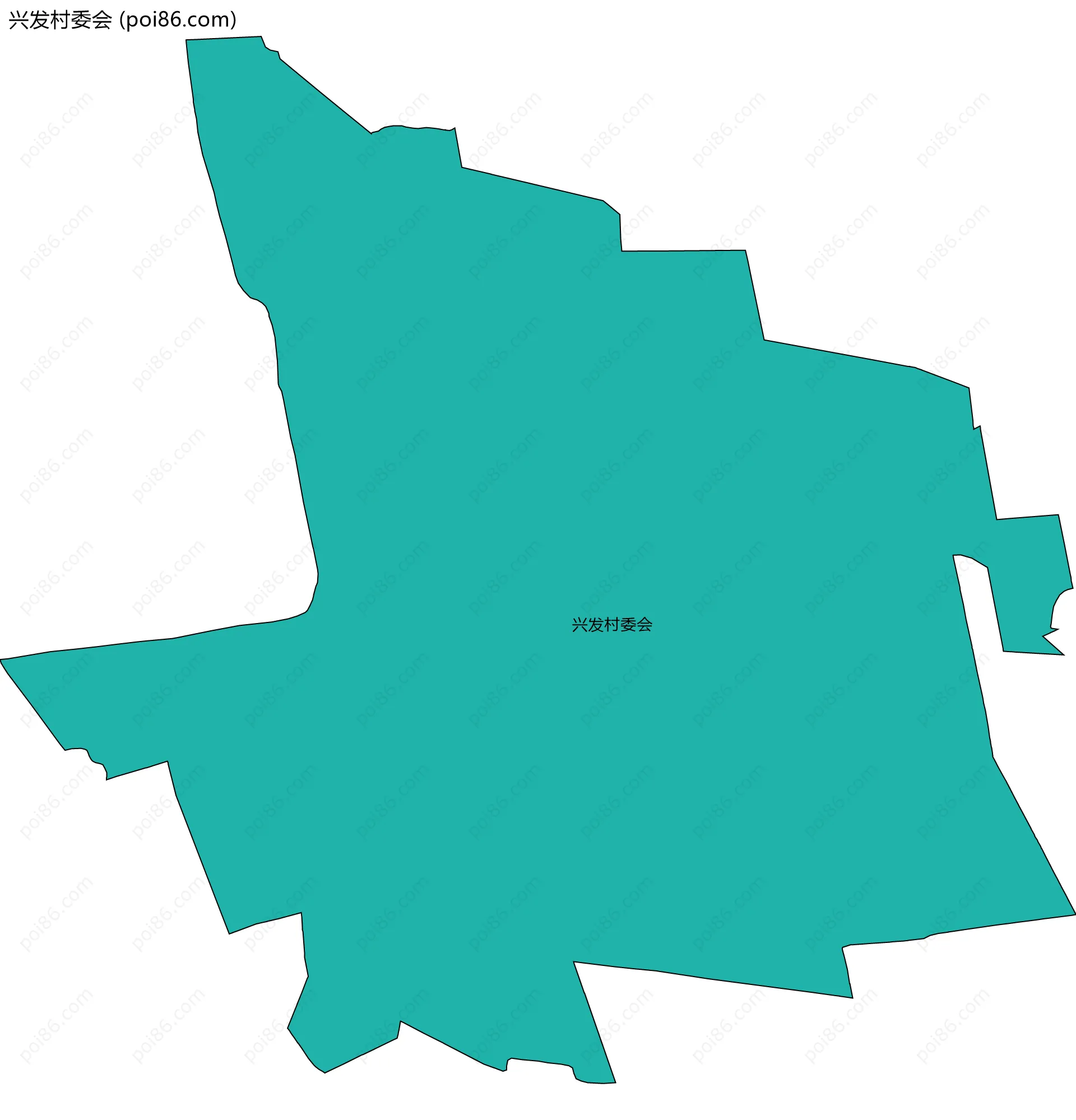 兴发村委会边界地图