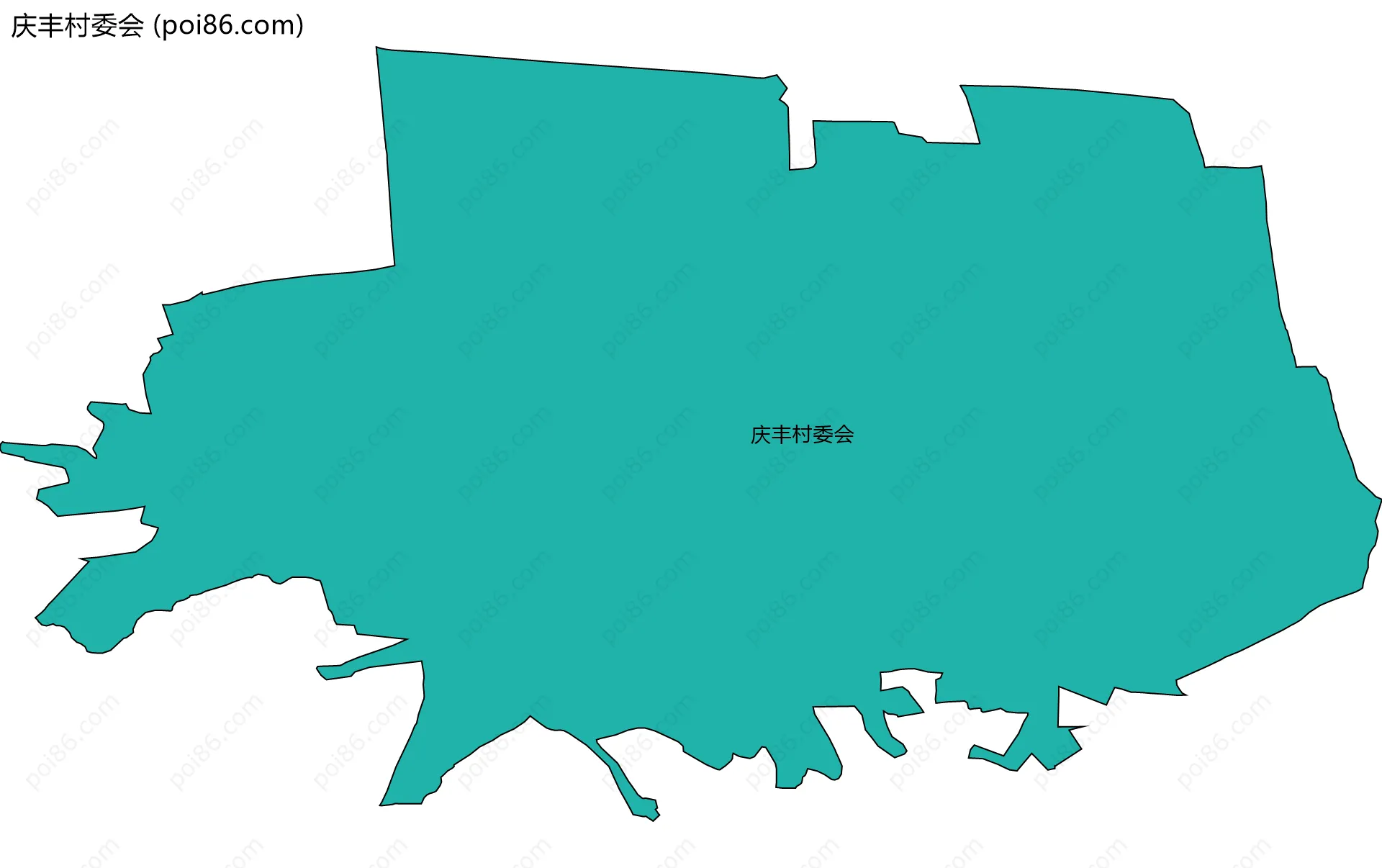 庆丰村委会边界地图