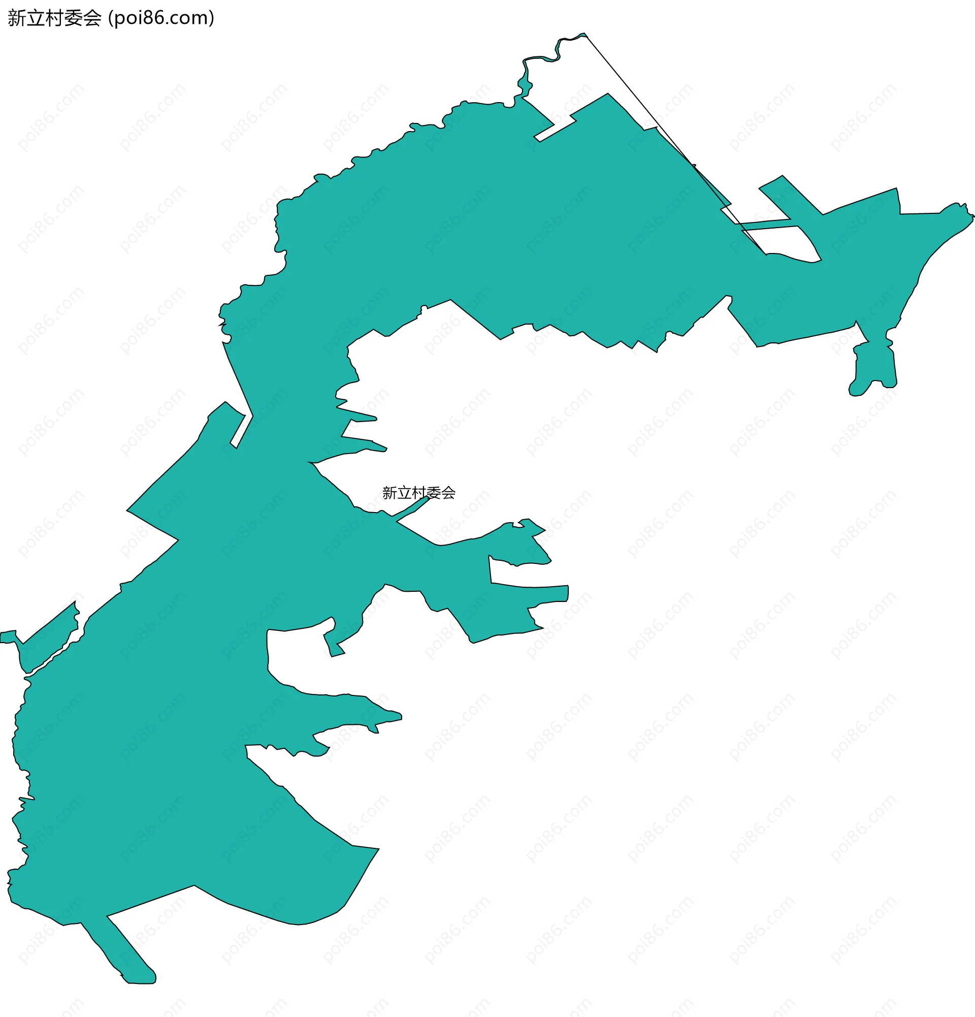 新立村委会边界地图