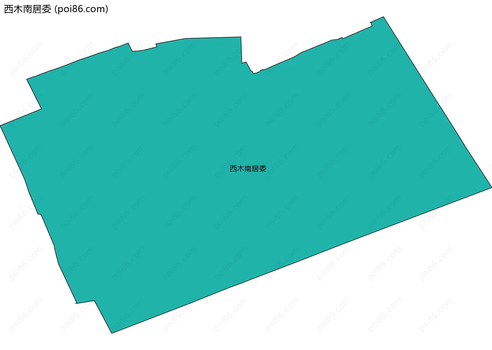 西木南居委边界地图