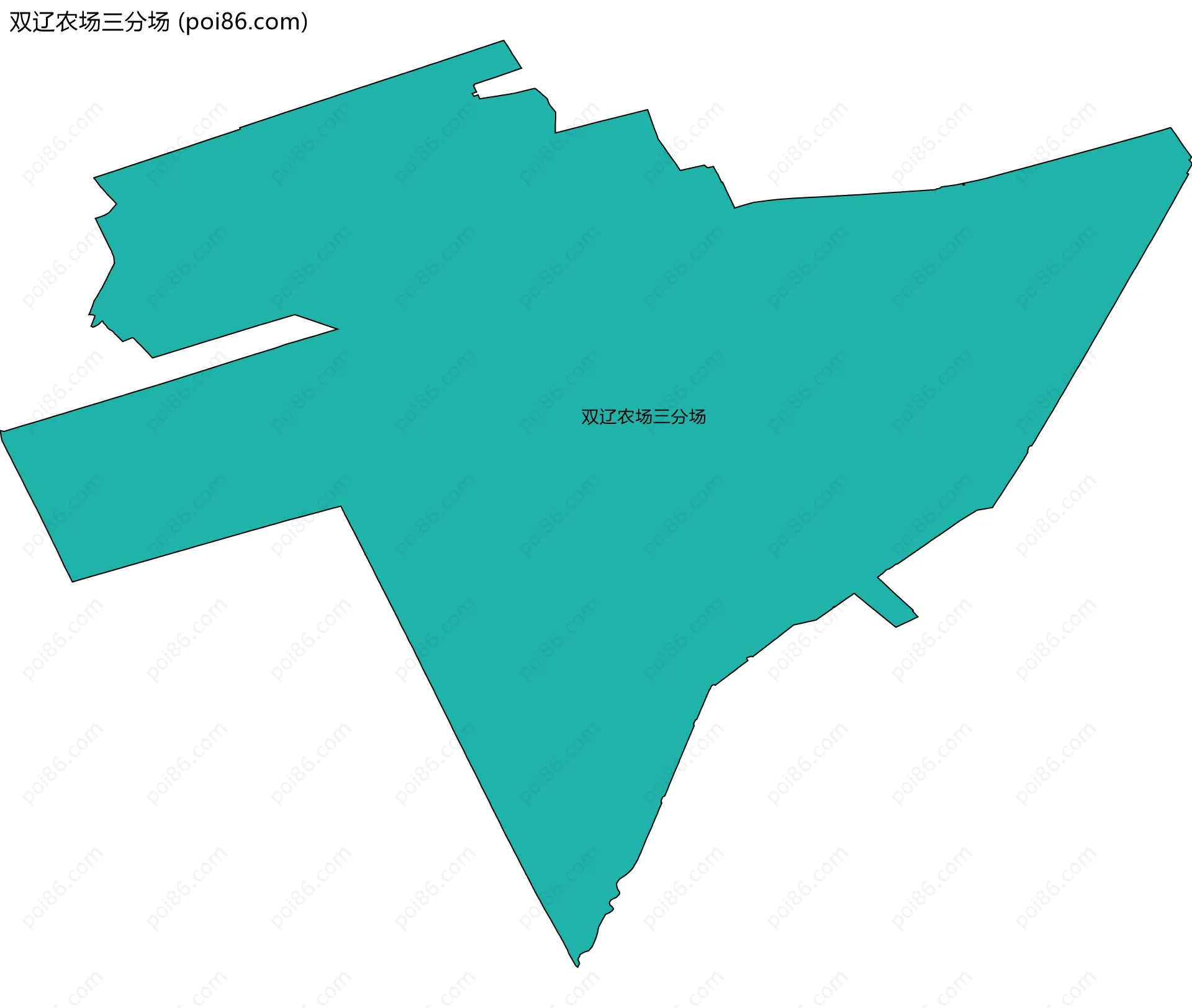 双辽农场三分场边界地图
