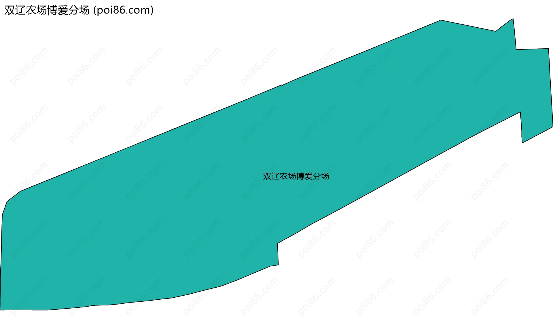 双辽农场博爱分场边界地图