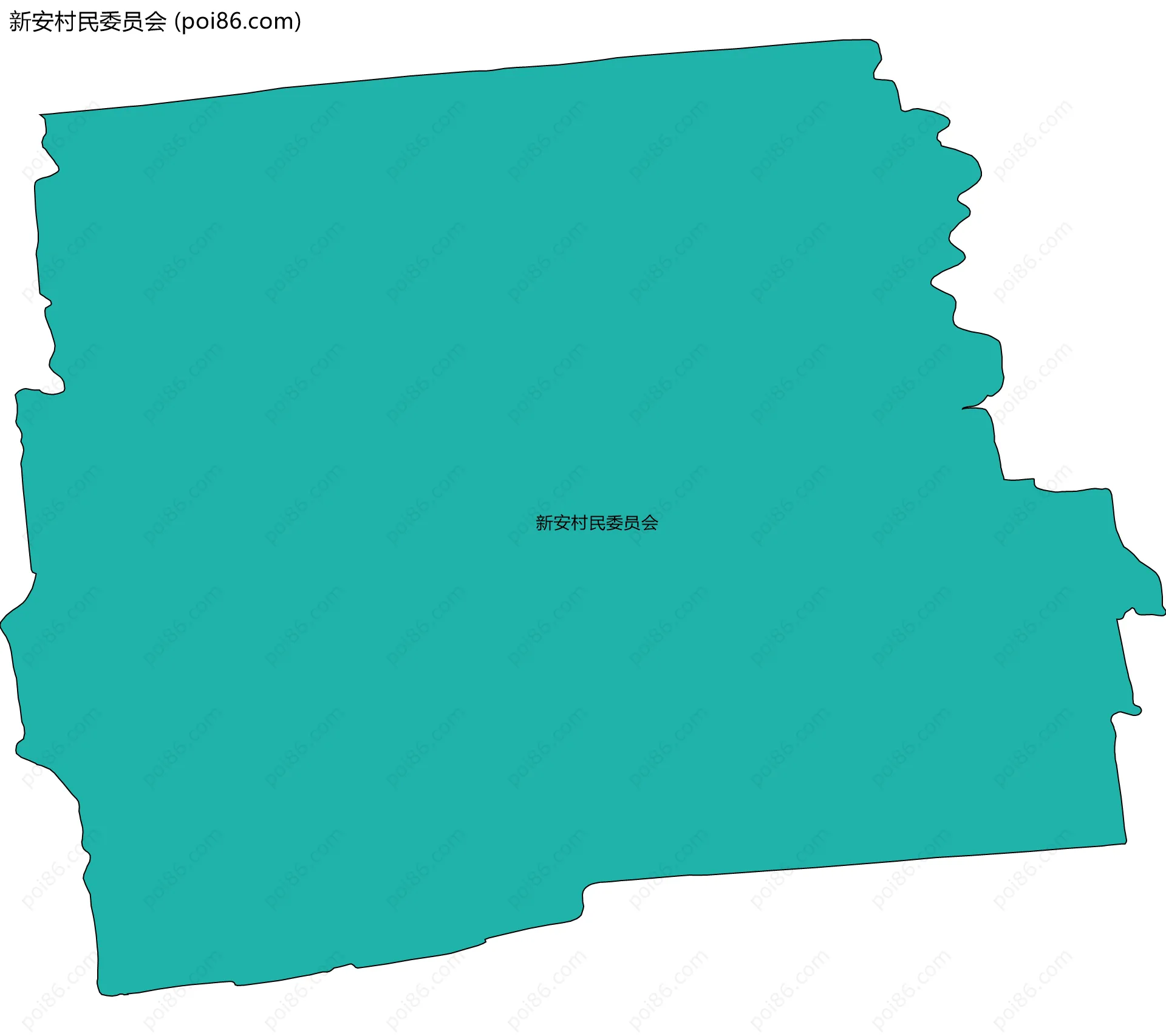 新安村民委员会边界地图