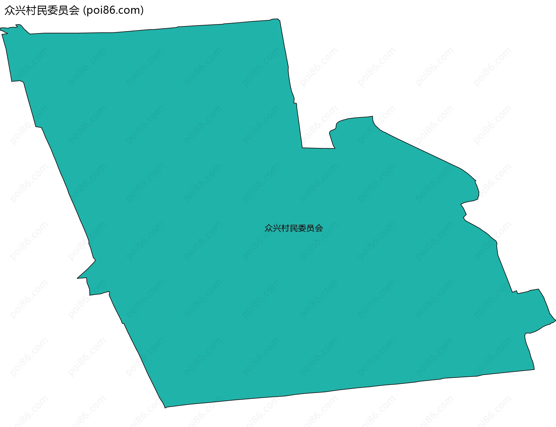 众兴村民委员会边界地图