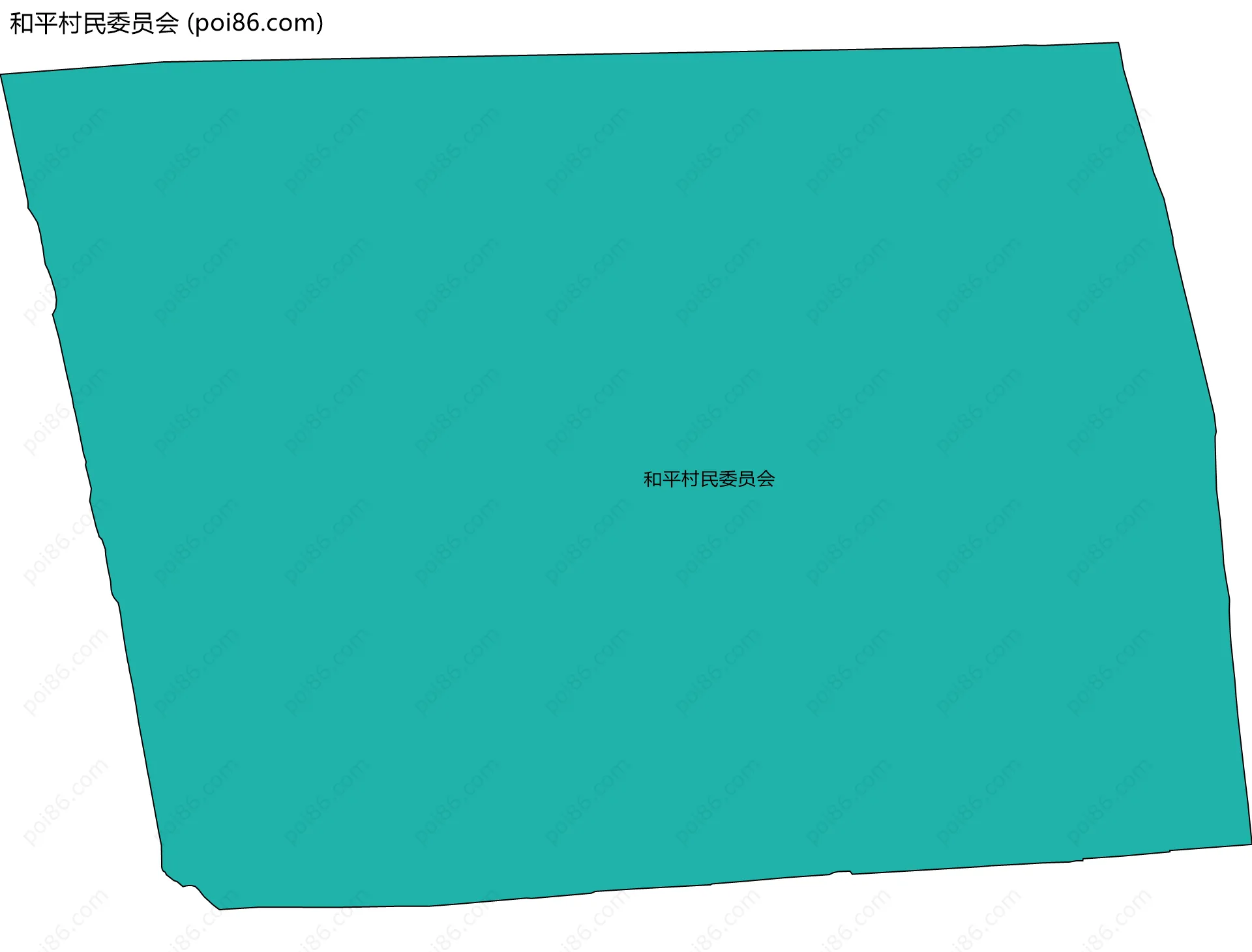 和平村民委员会边界地图
