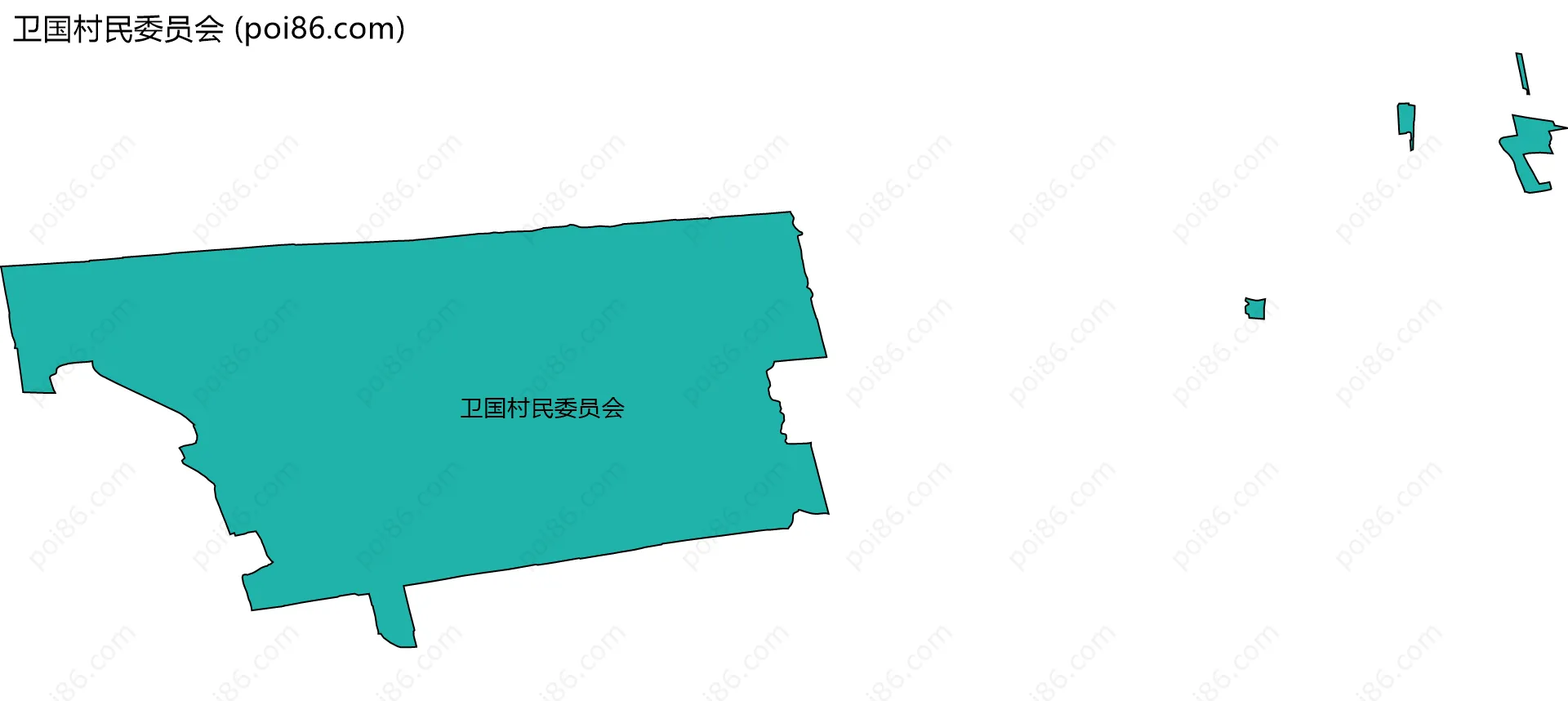 卫国村民委员会边界地图