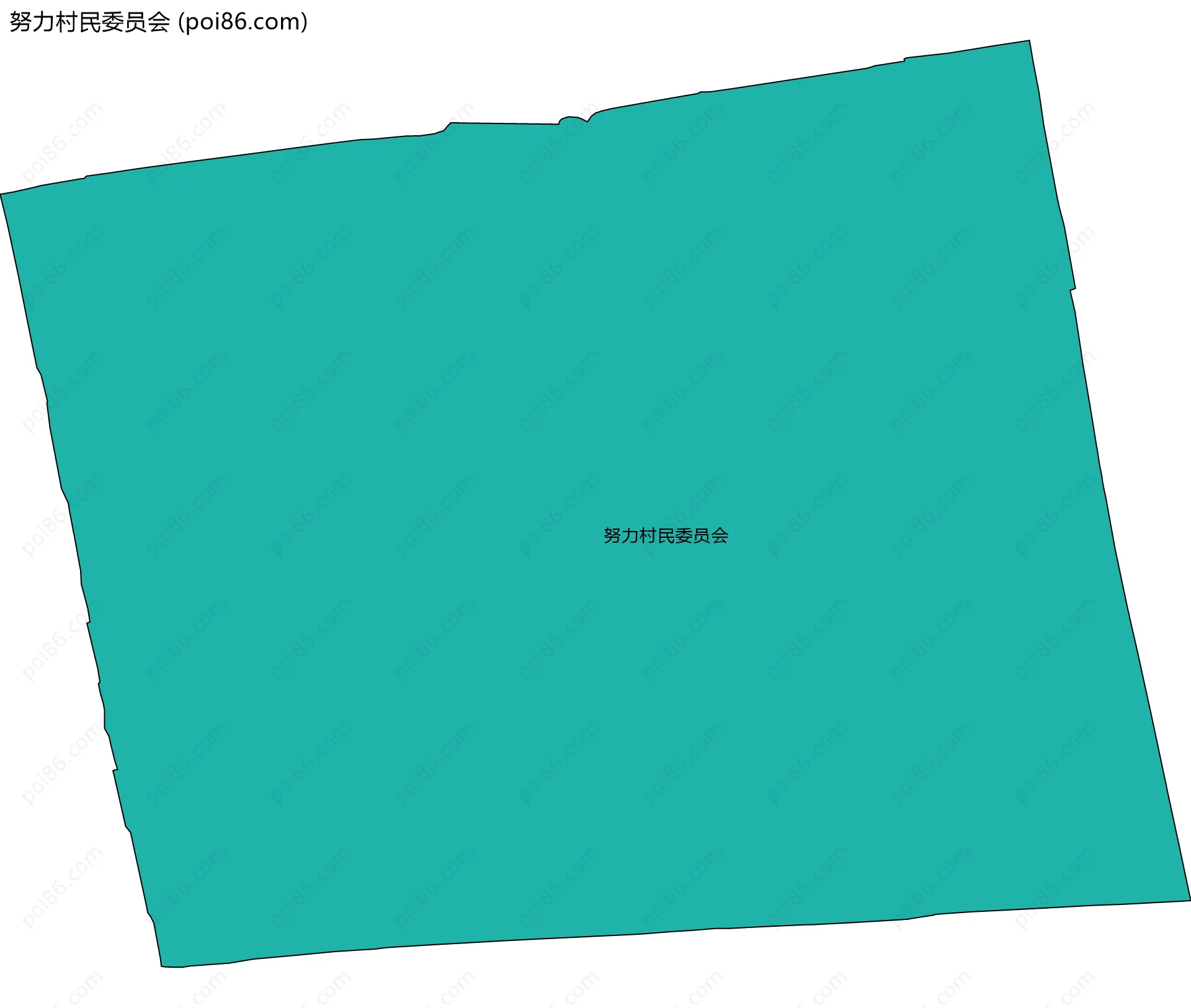 努力村民委员会边界地图