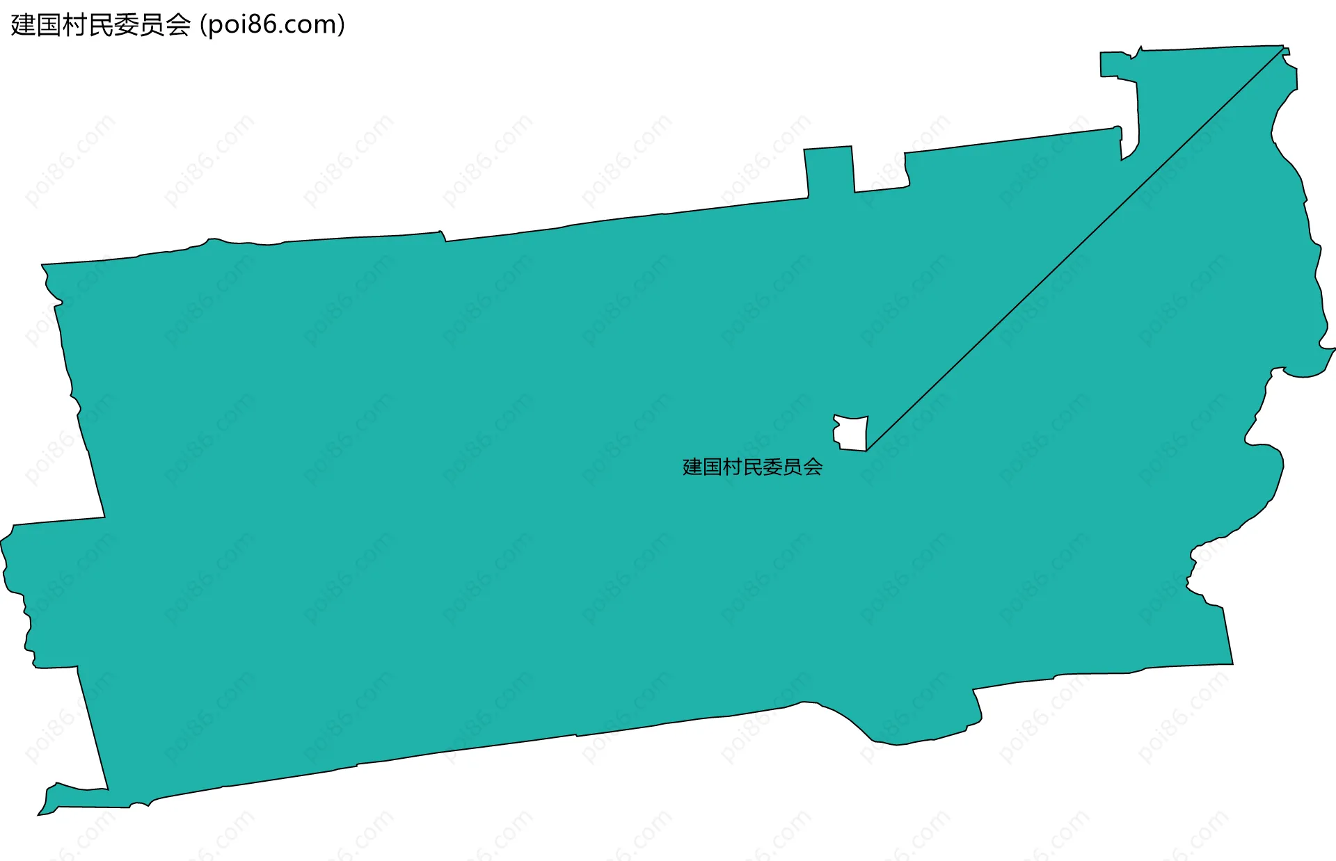 建国村民委员会边界地图