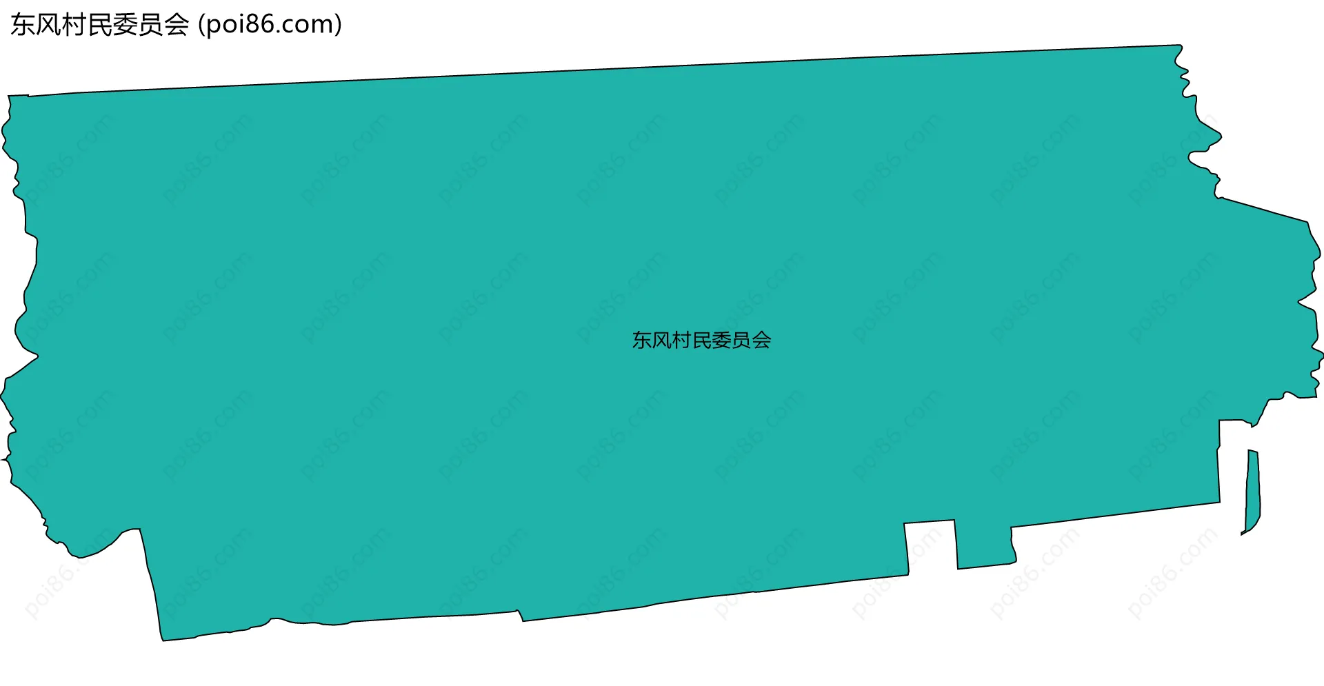 东风村民委员会边界地图