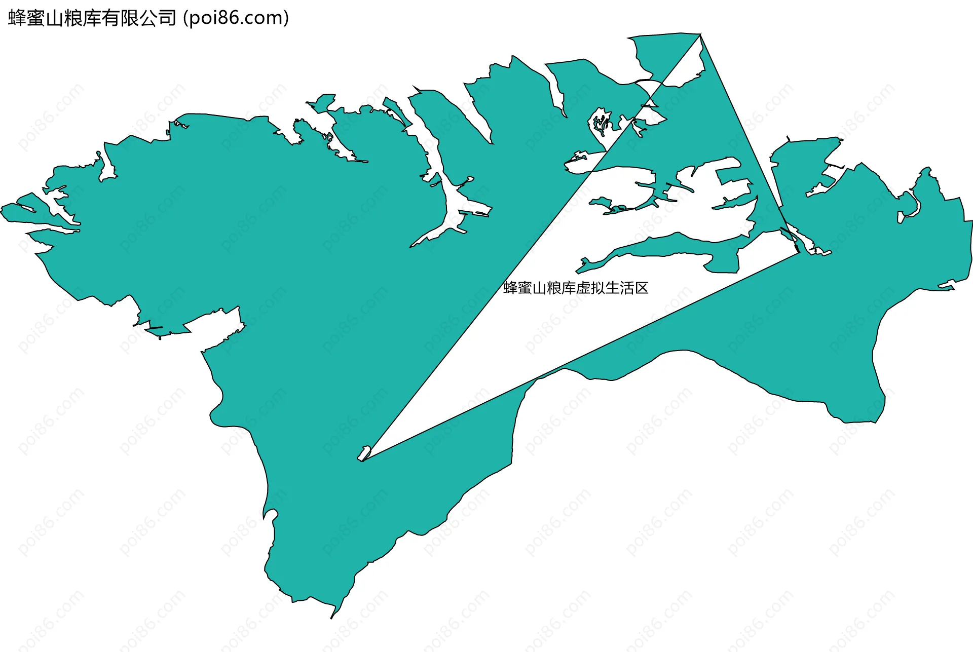 蜂蜜山粮库有限公司边界地图(五级行政区划)