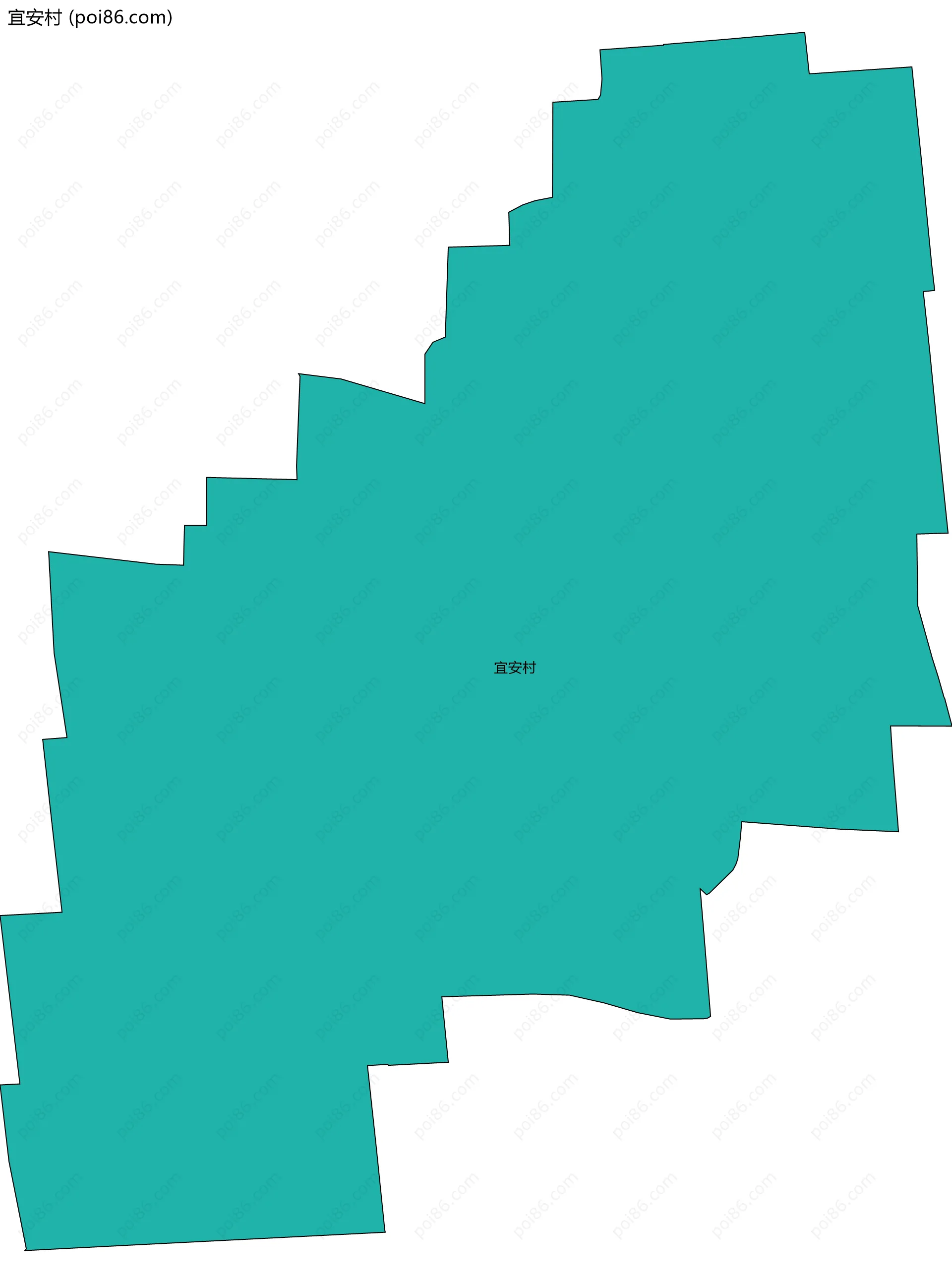 宜安村边界地图