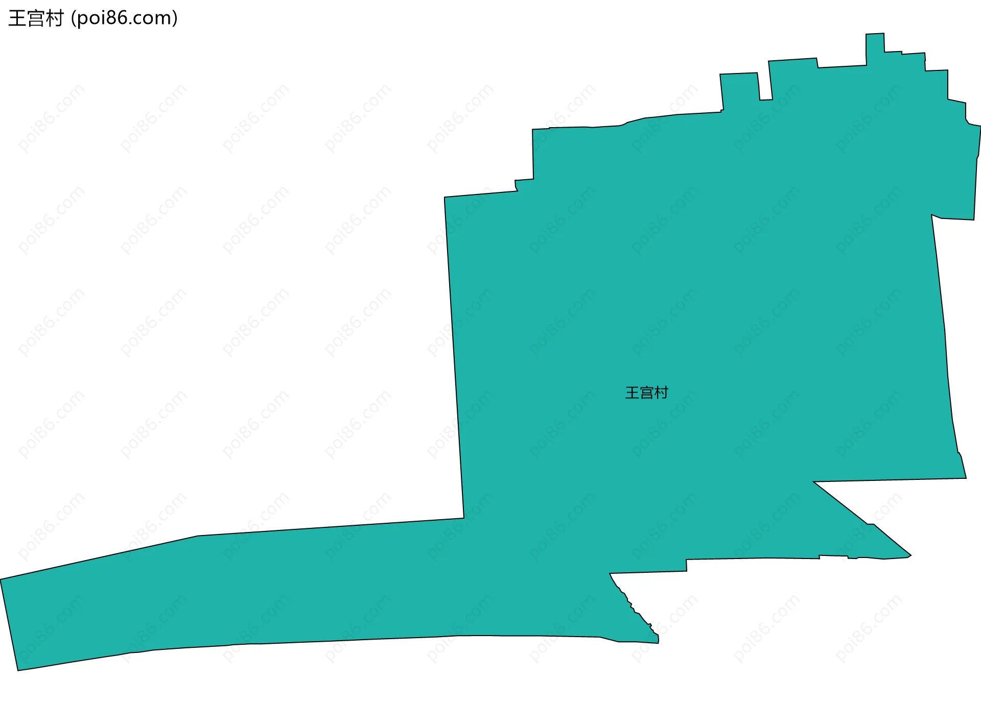 王宫村边界地图