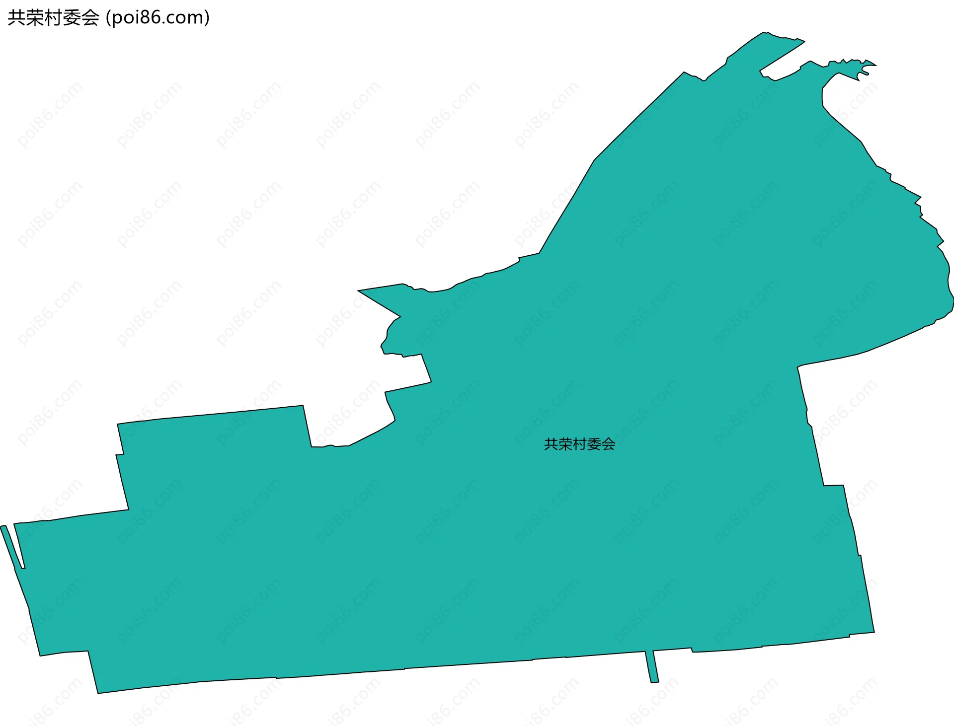 共荣村委会边界地图