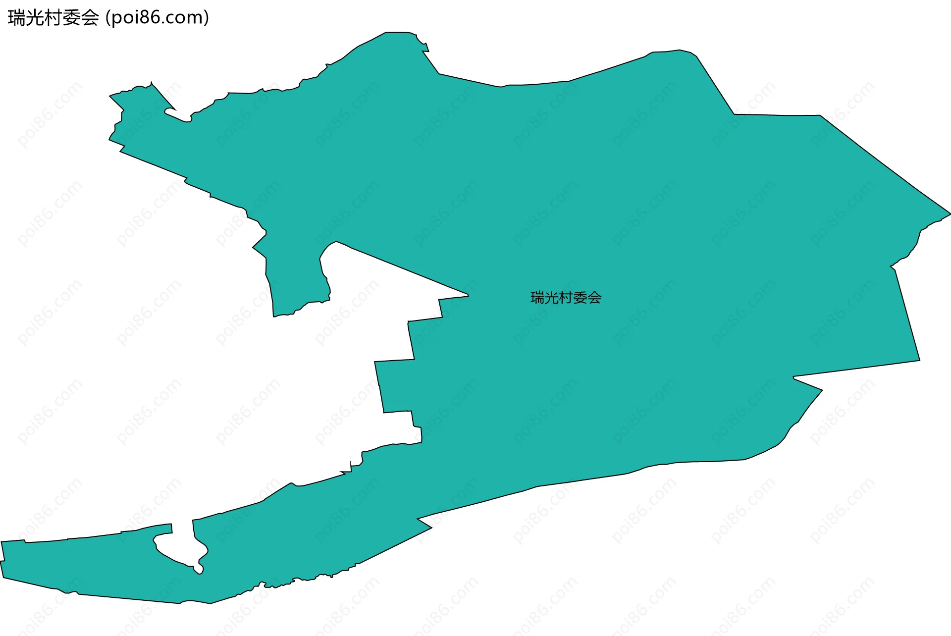 瑞光村委会边界地图