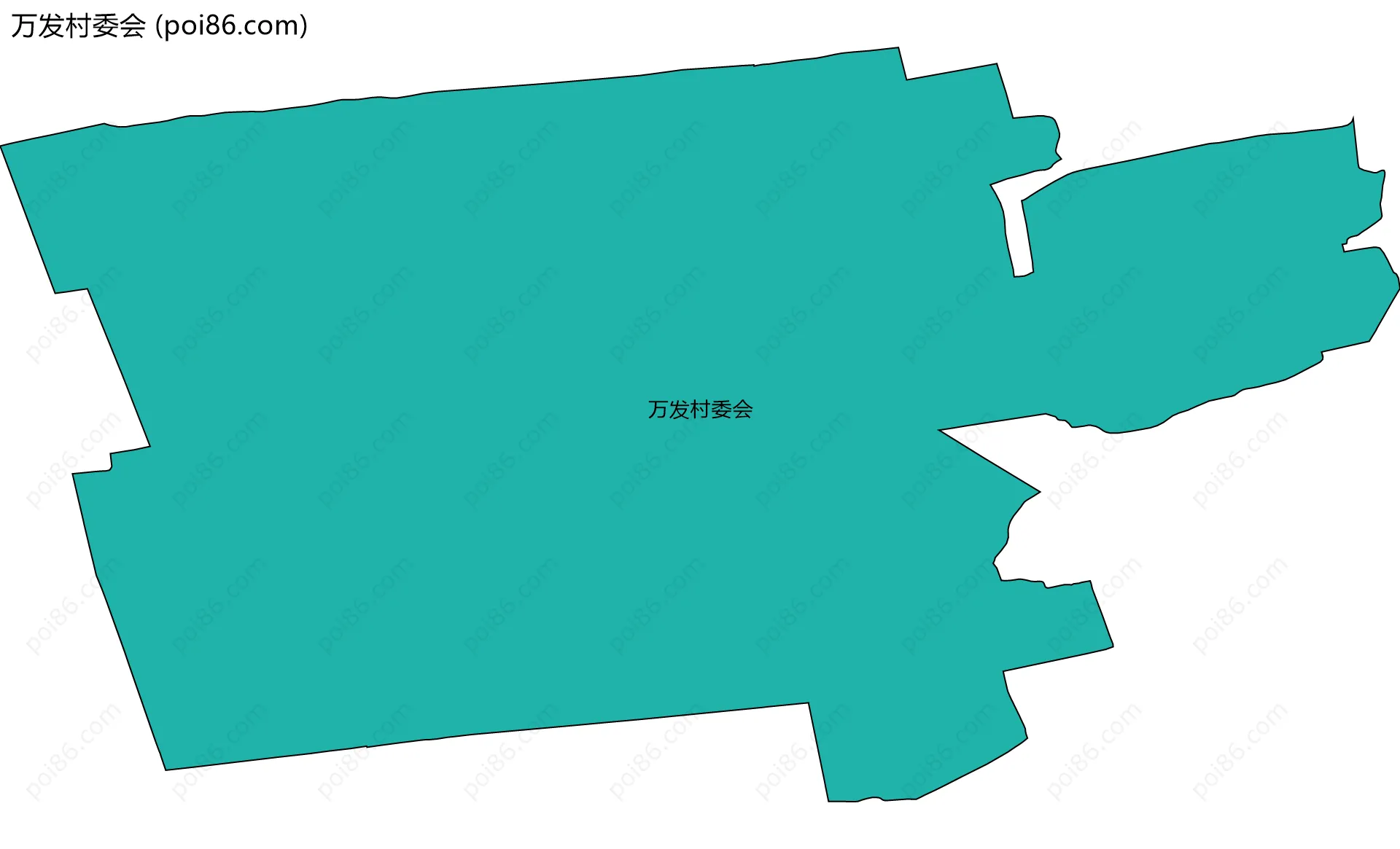 万发村委会边界地图