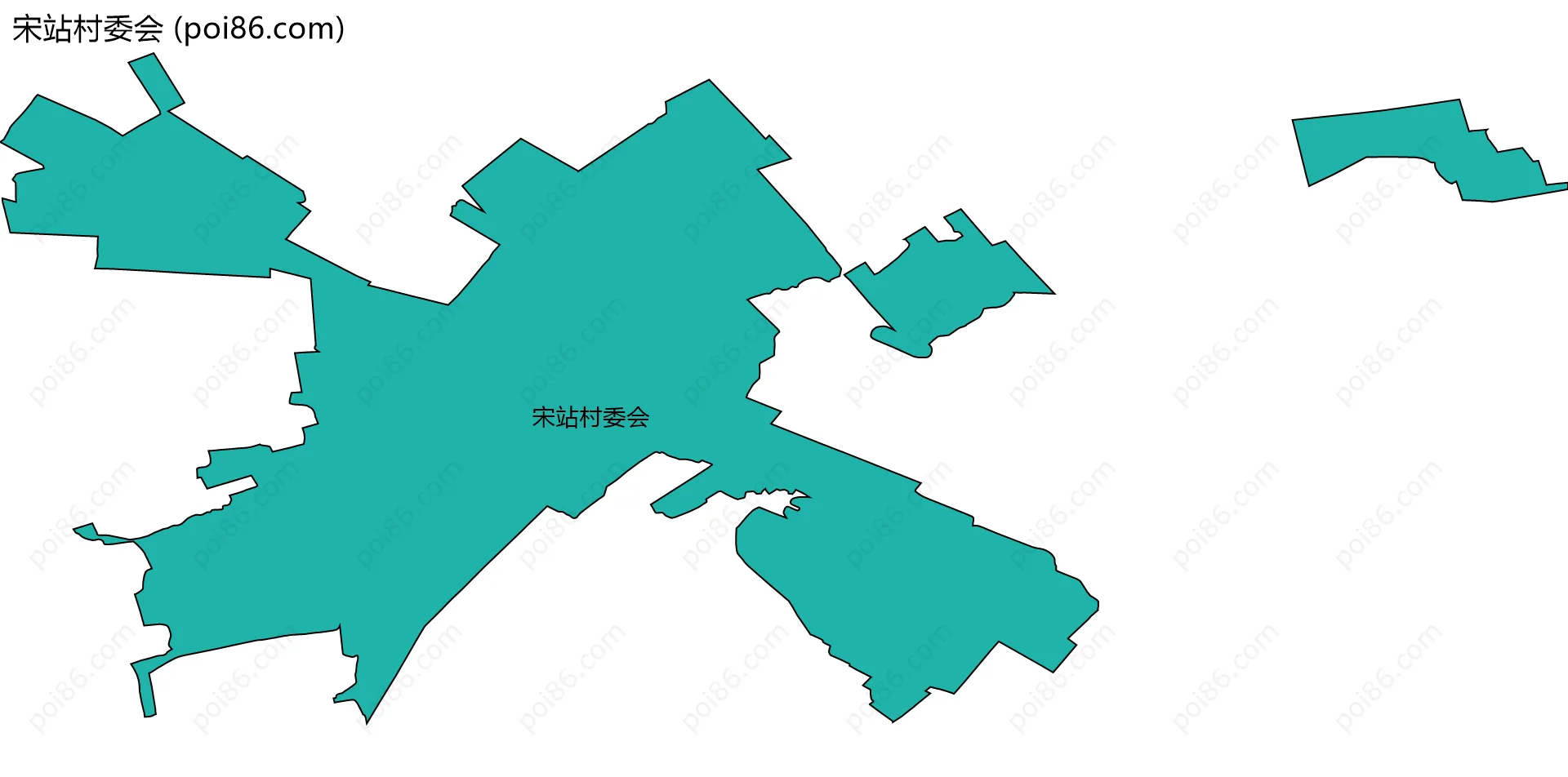 宋站村委会边界地图