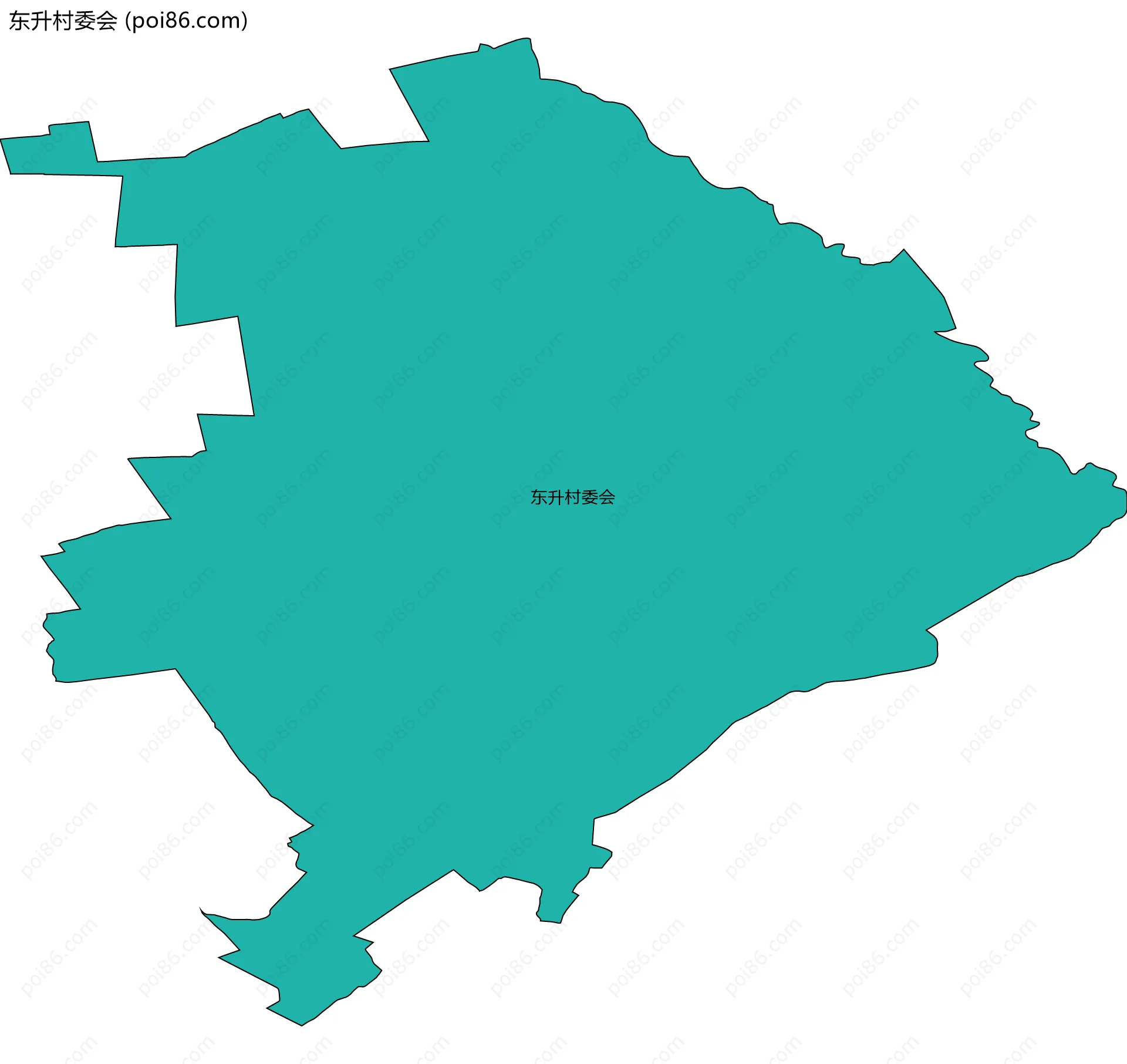 东升村委会边界地图