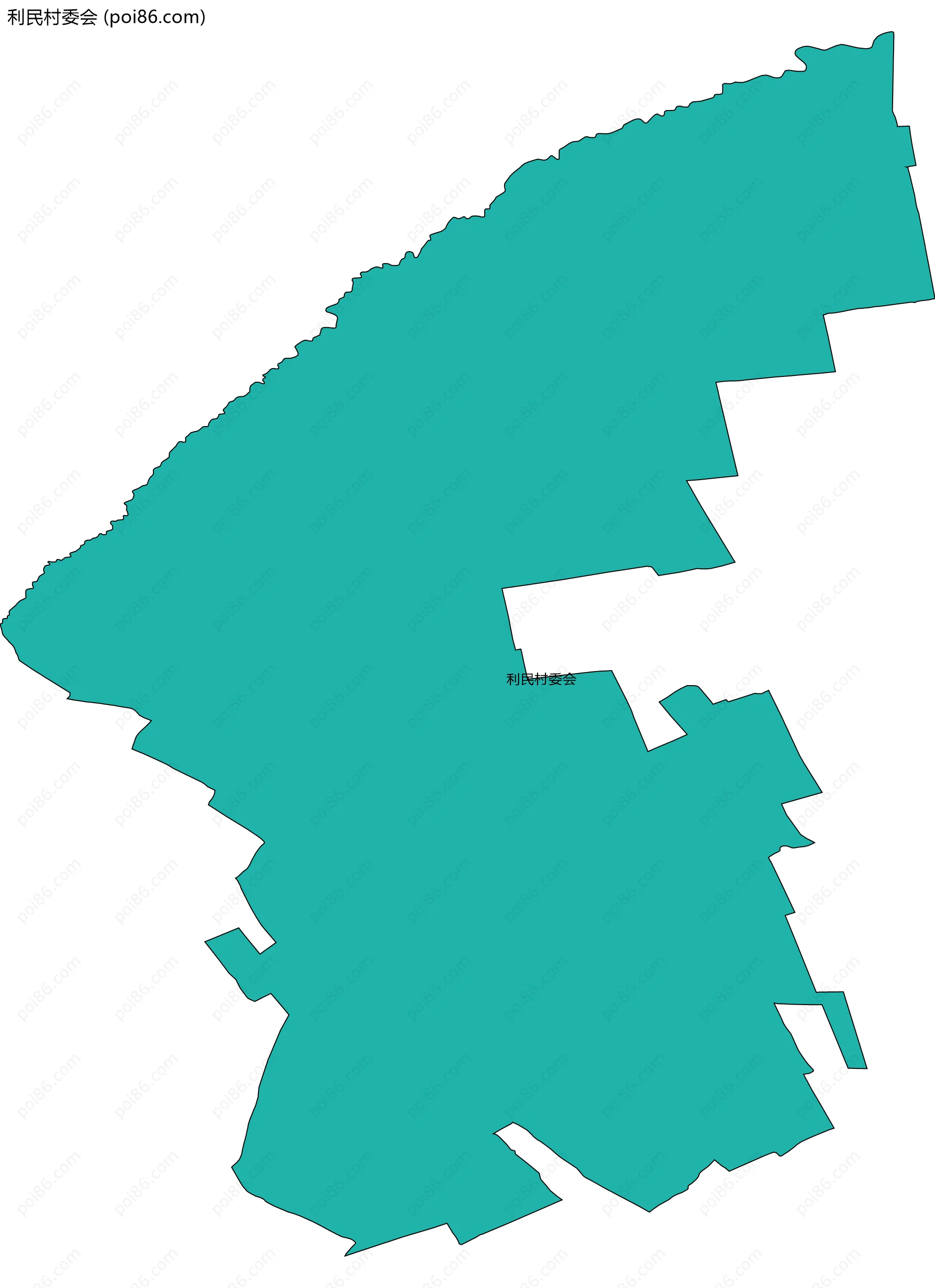 利民村委会边界地图