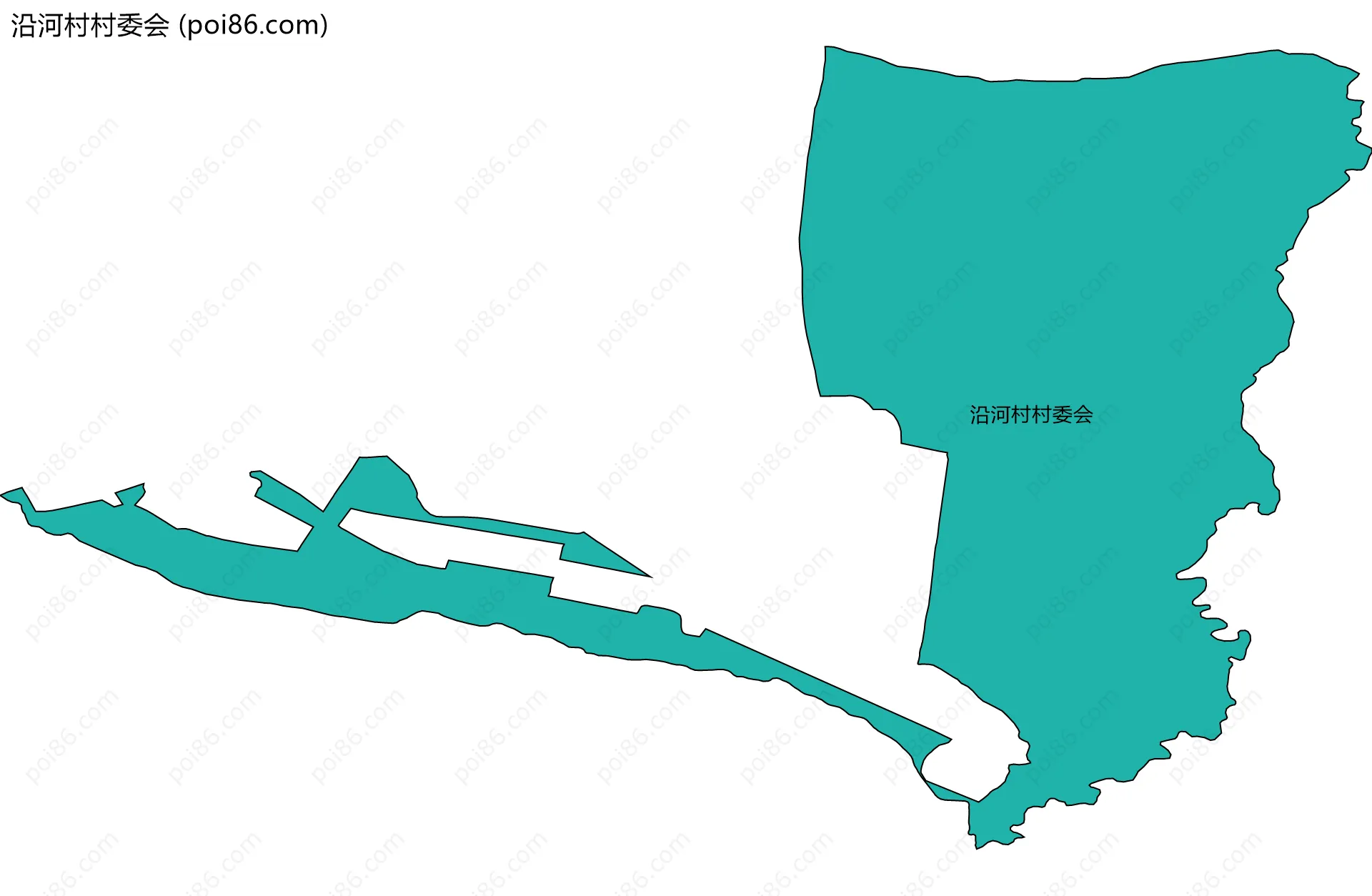 沿河村村委会边界地图