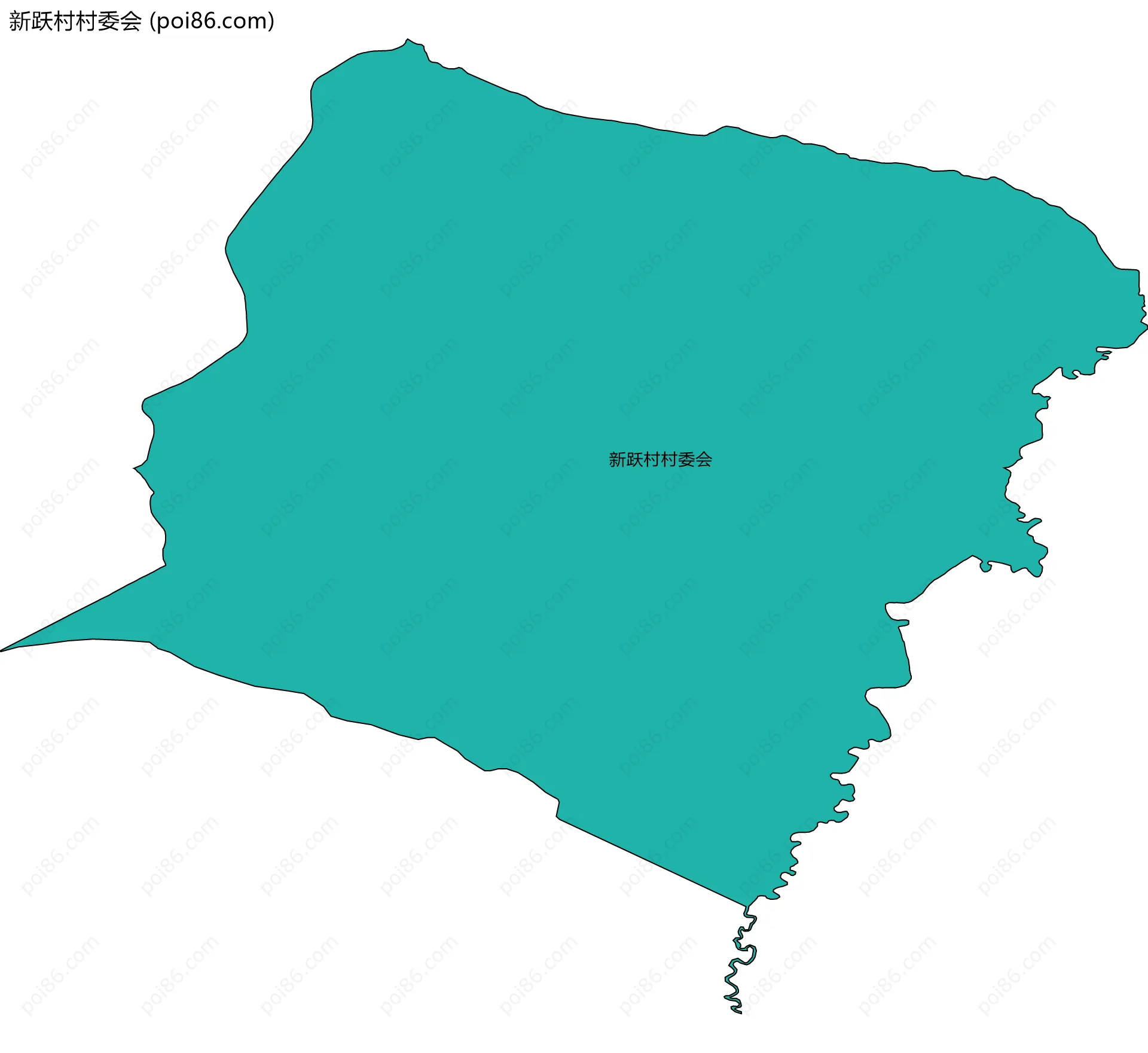 新跃村村委会边界地图