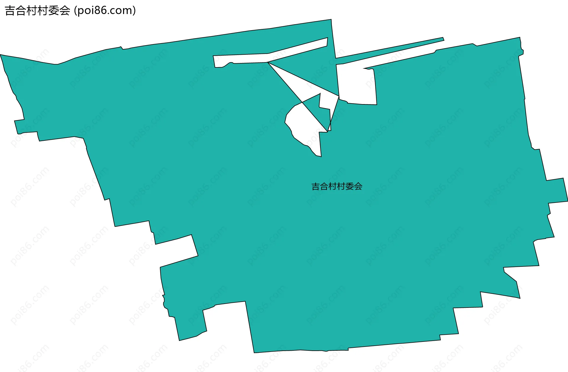 吉合村村委会边界地图