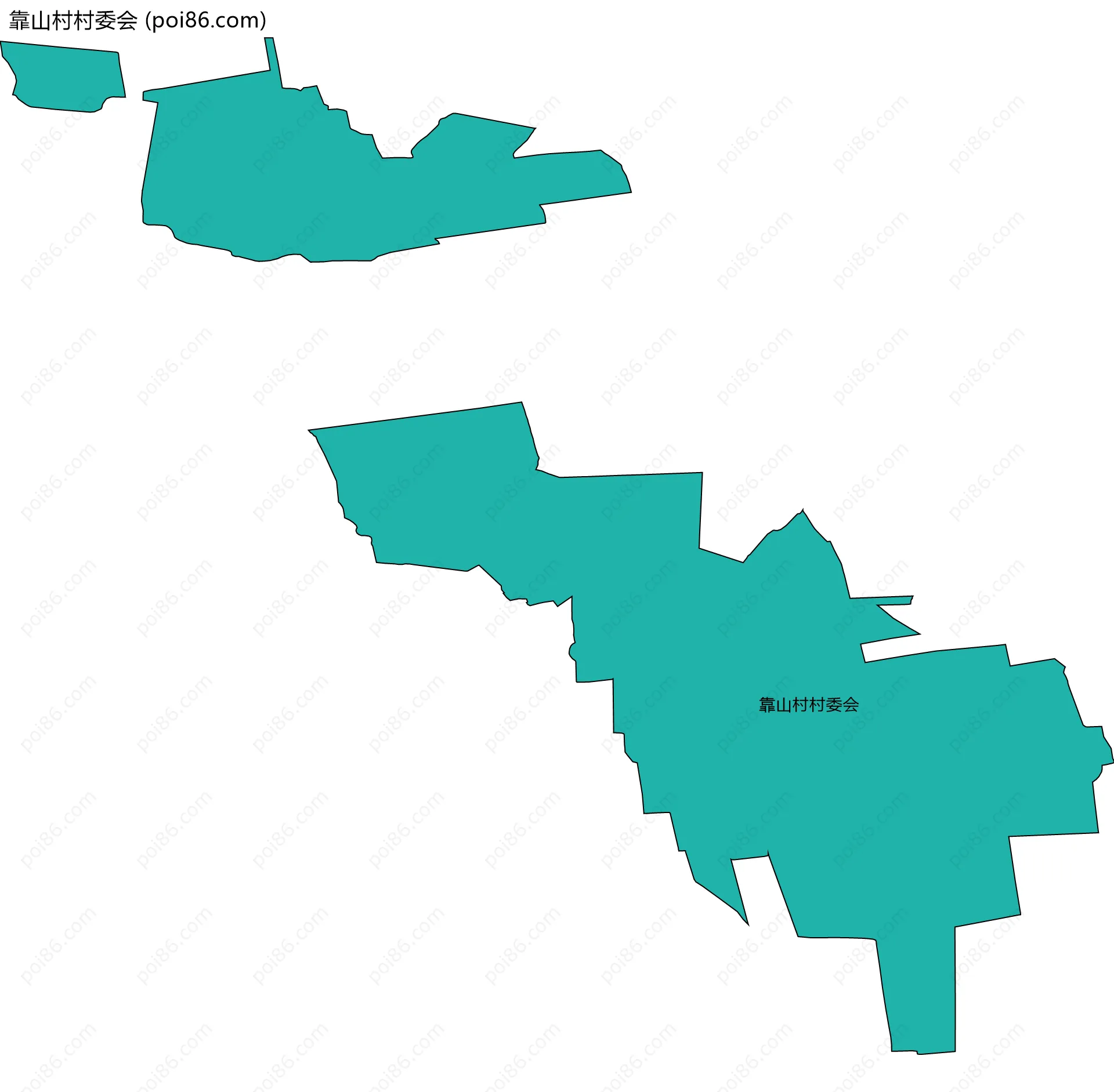 靠山村村委会边界地图