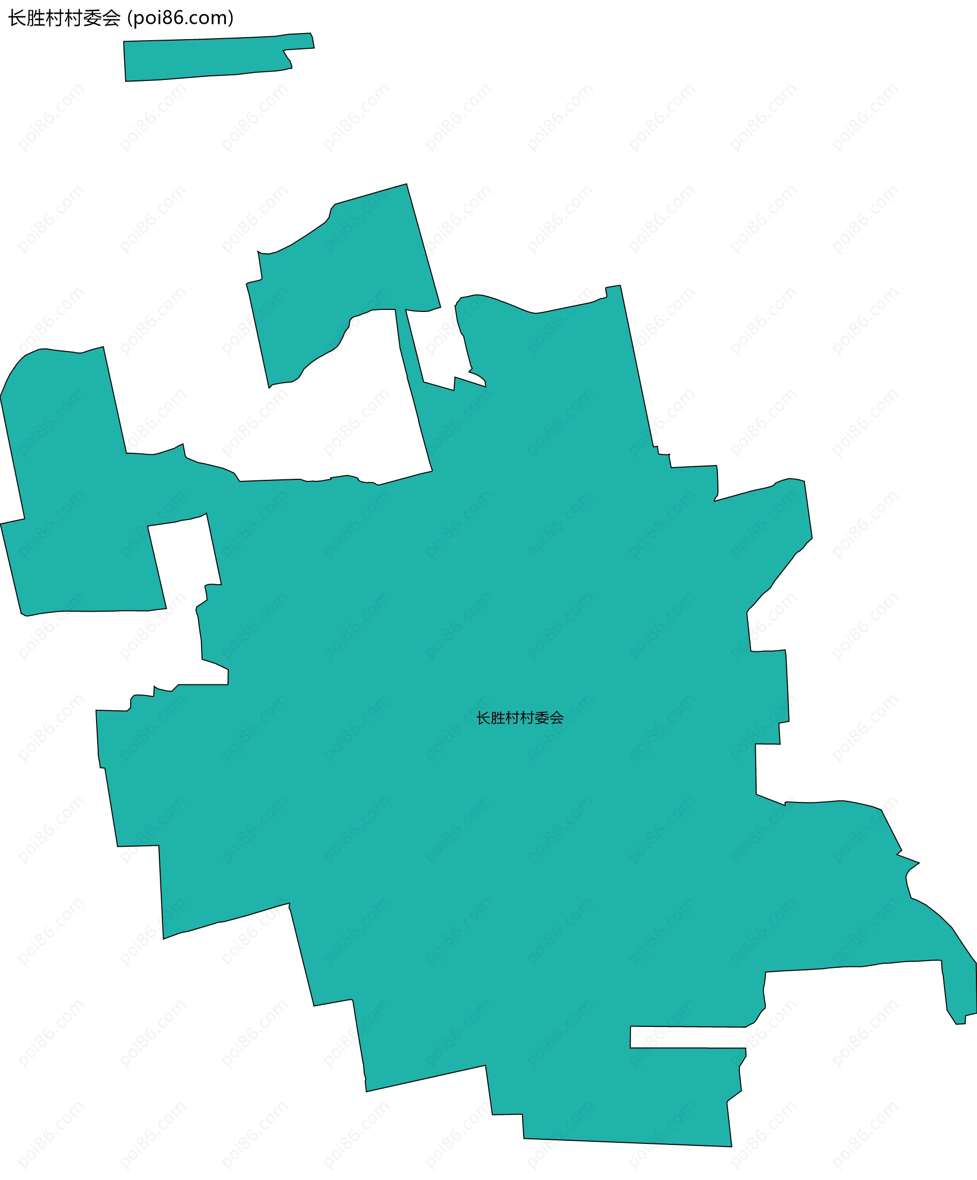 长胜村村委会边界地图