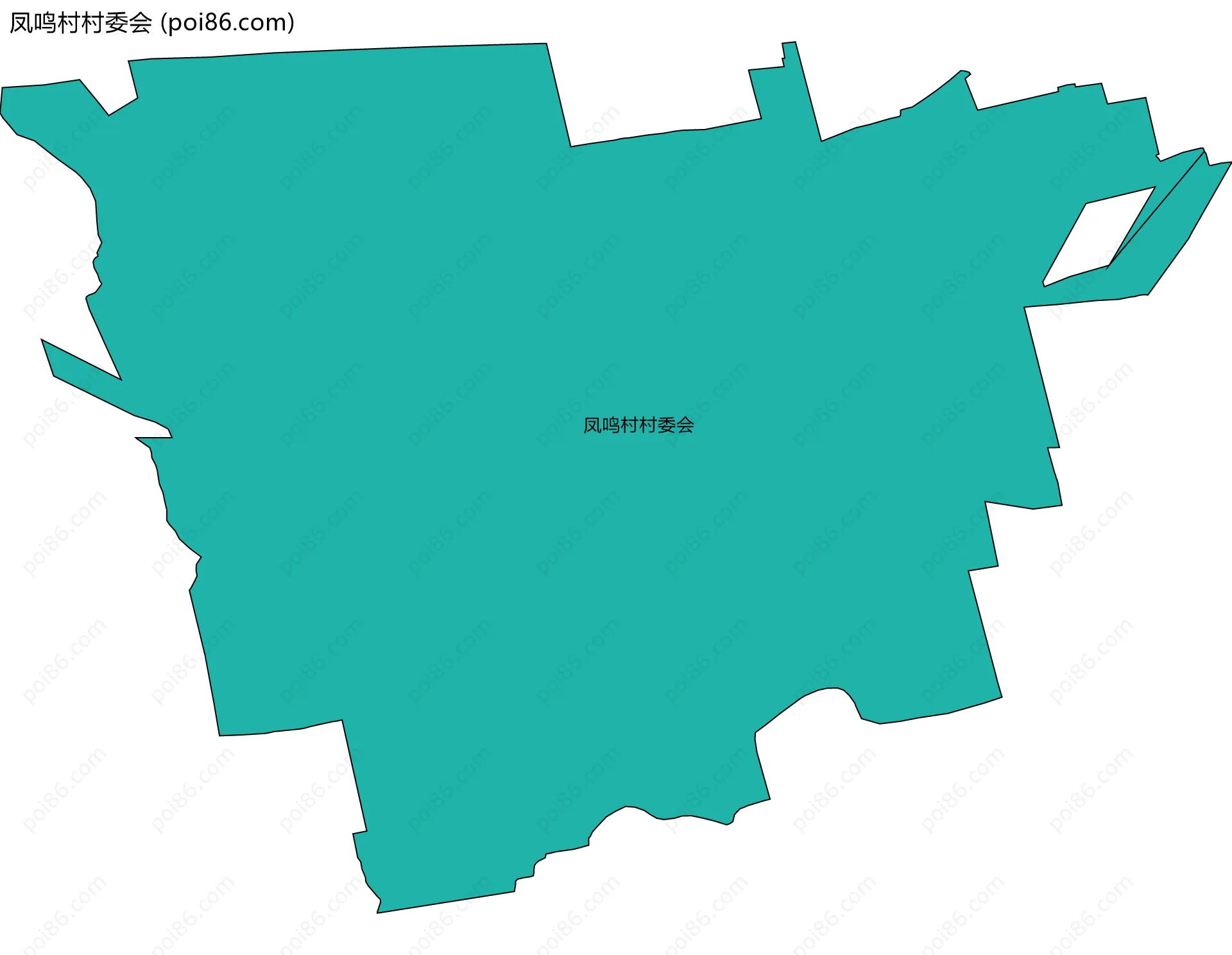 凤鸣村村委会边界地图
