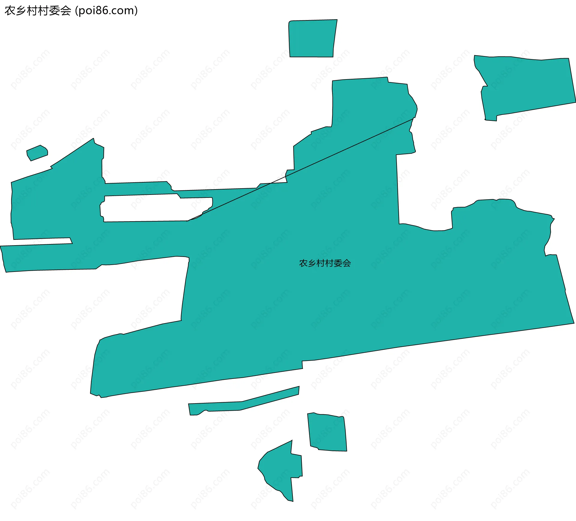 农乡村村委会边界地图