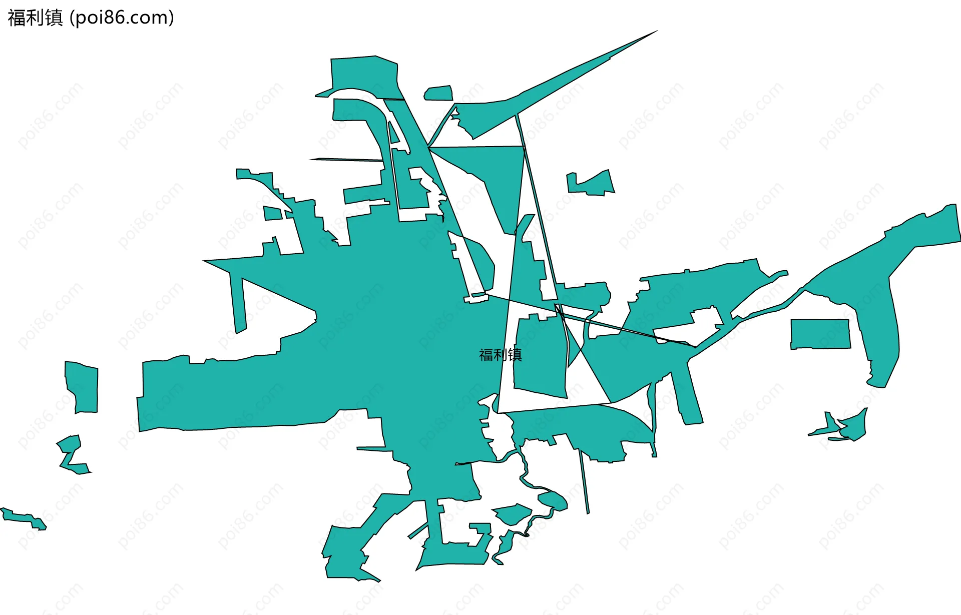 福利镇边界地图