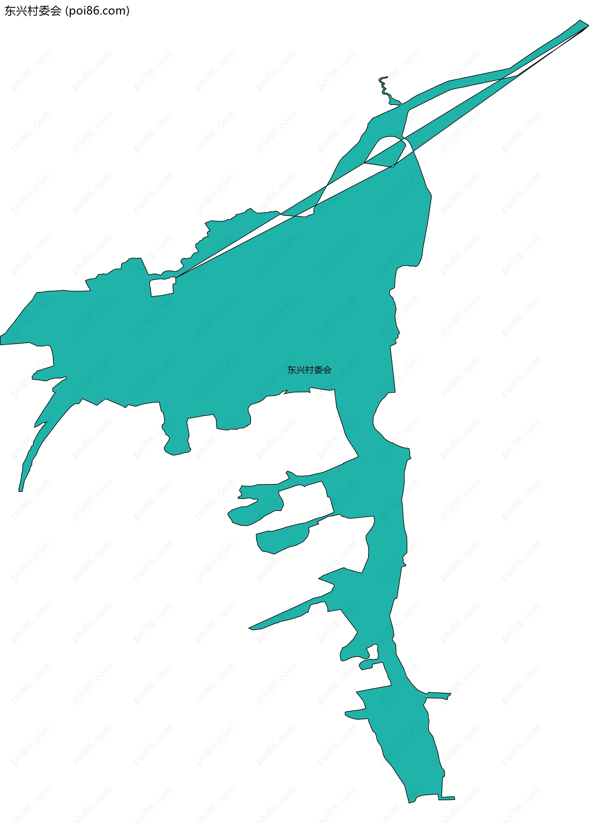 东兴村委会边界地图