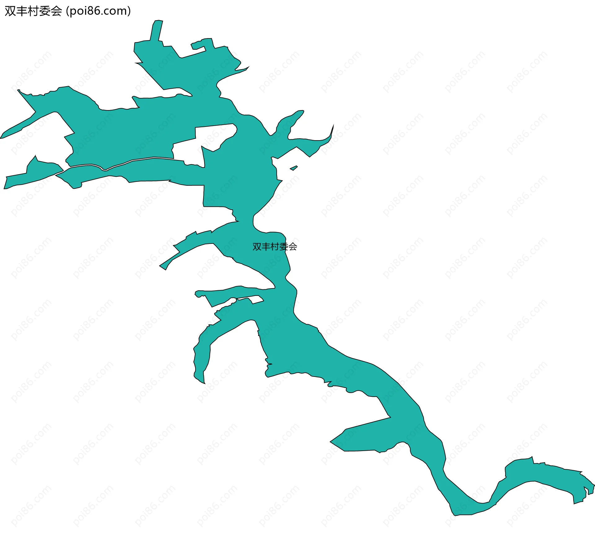 双丰村委会边界地图