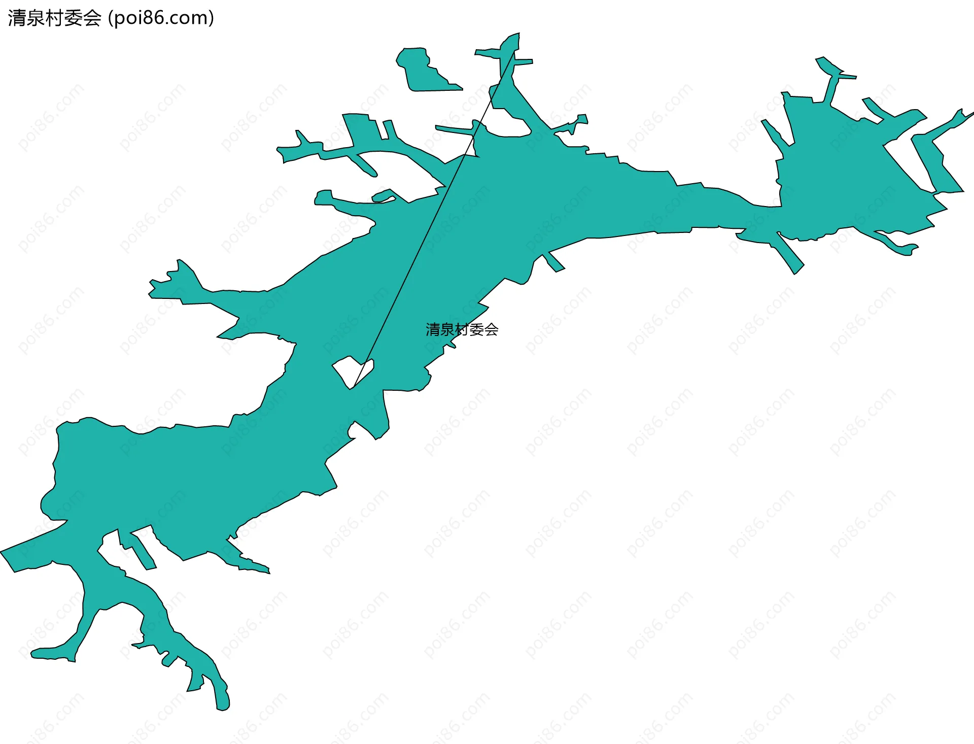 清泉村委会边界地图