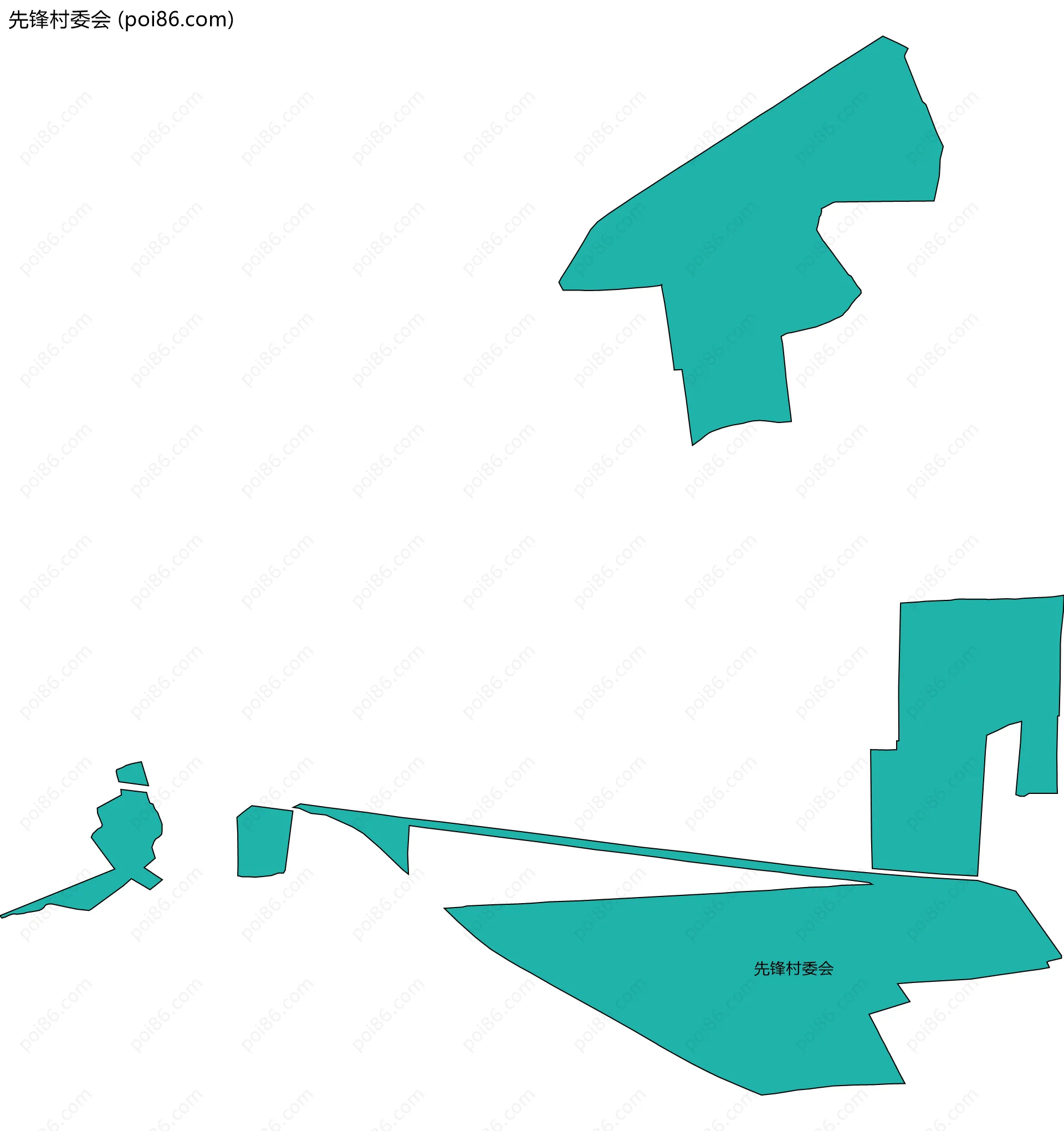 先锋村委会边界地图