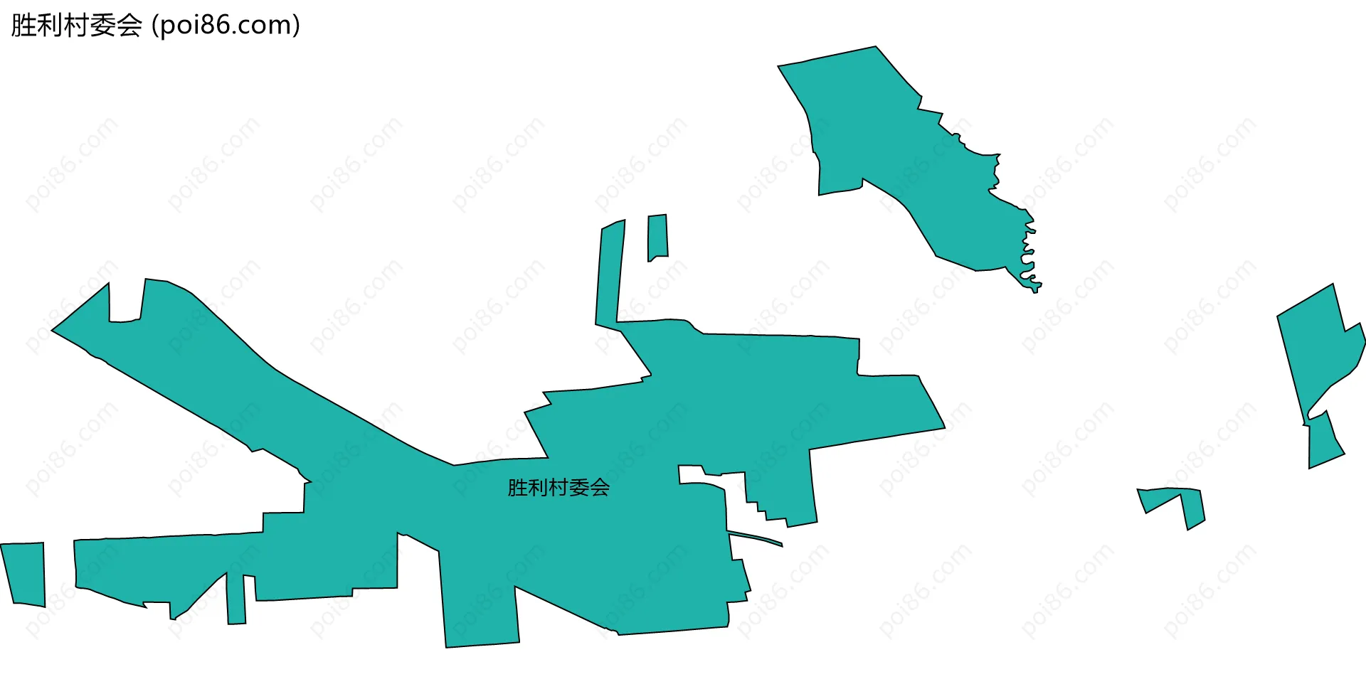 胜利村委会边界地图
