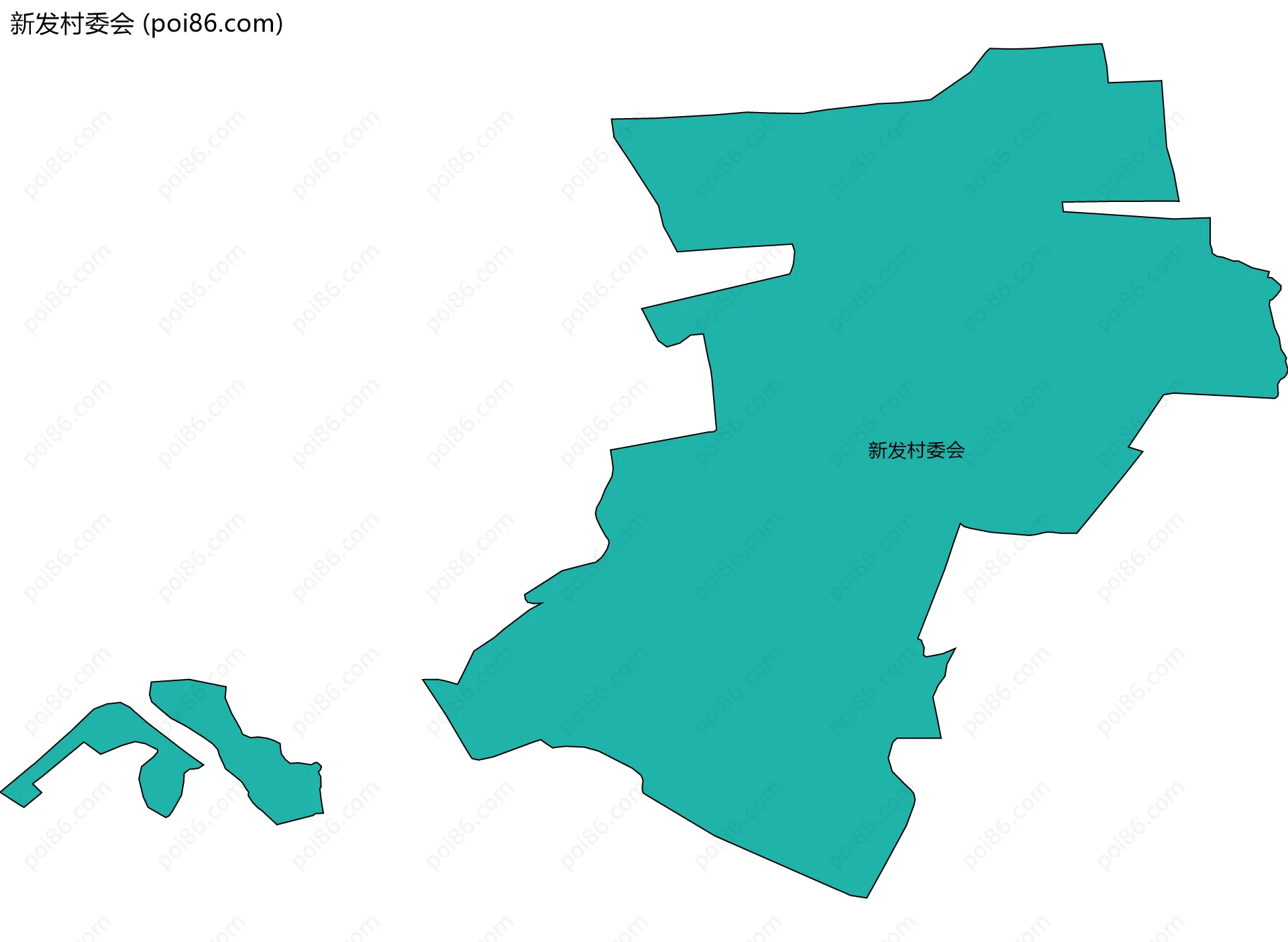 新发村委会边界地图