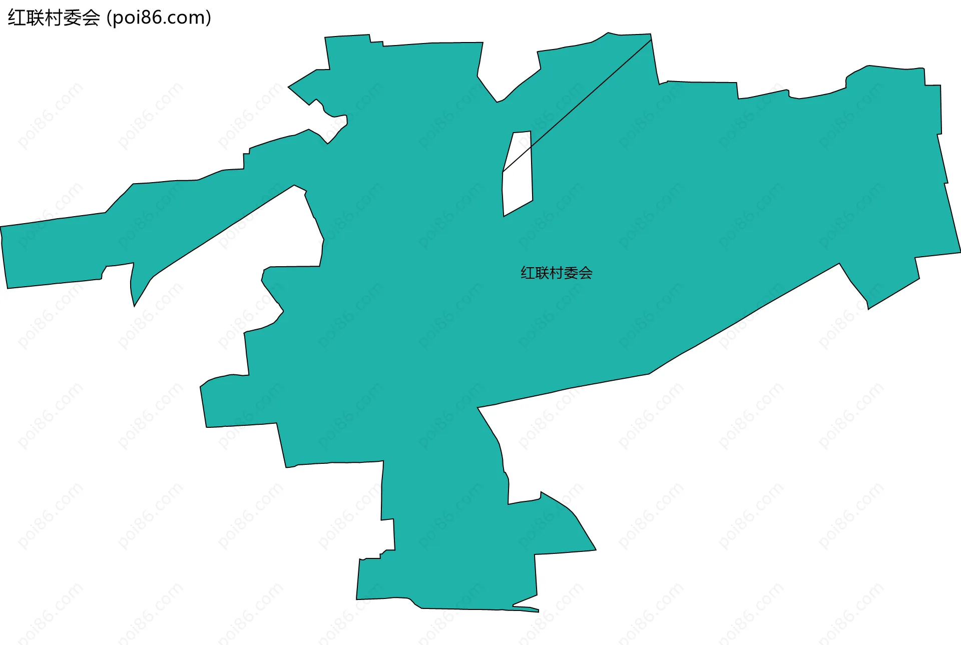 红联村委会边界地图