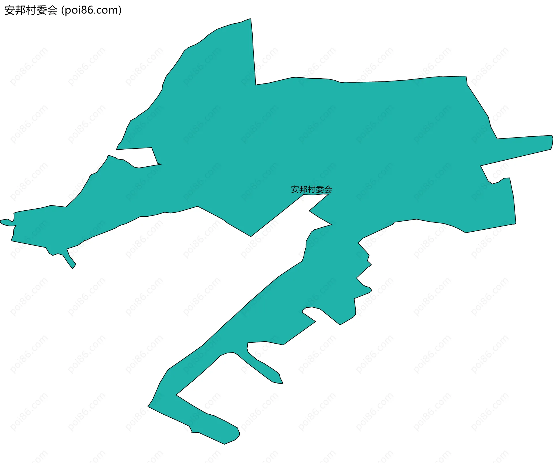 安邦村委会边界地图