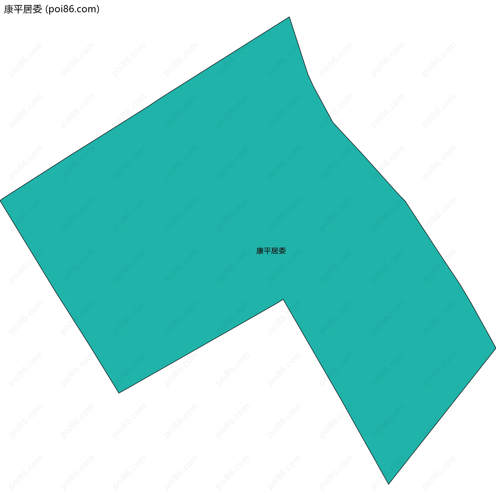 康平居委边界地图