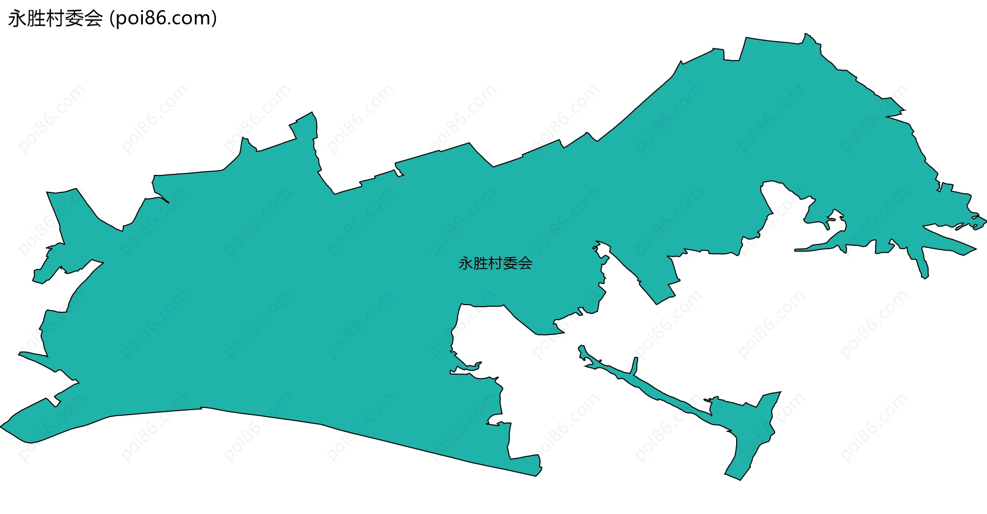 永胜村委会边界地图