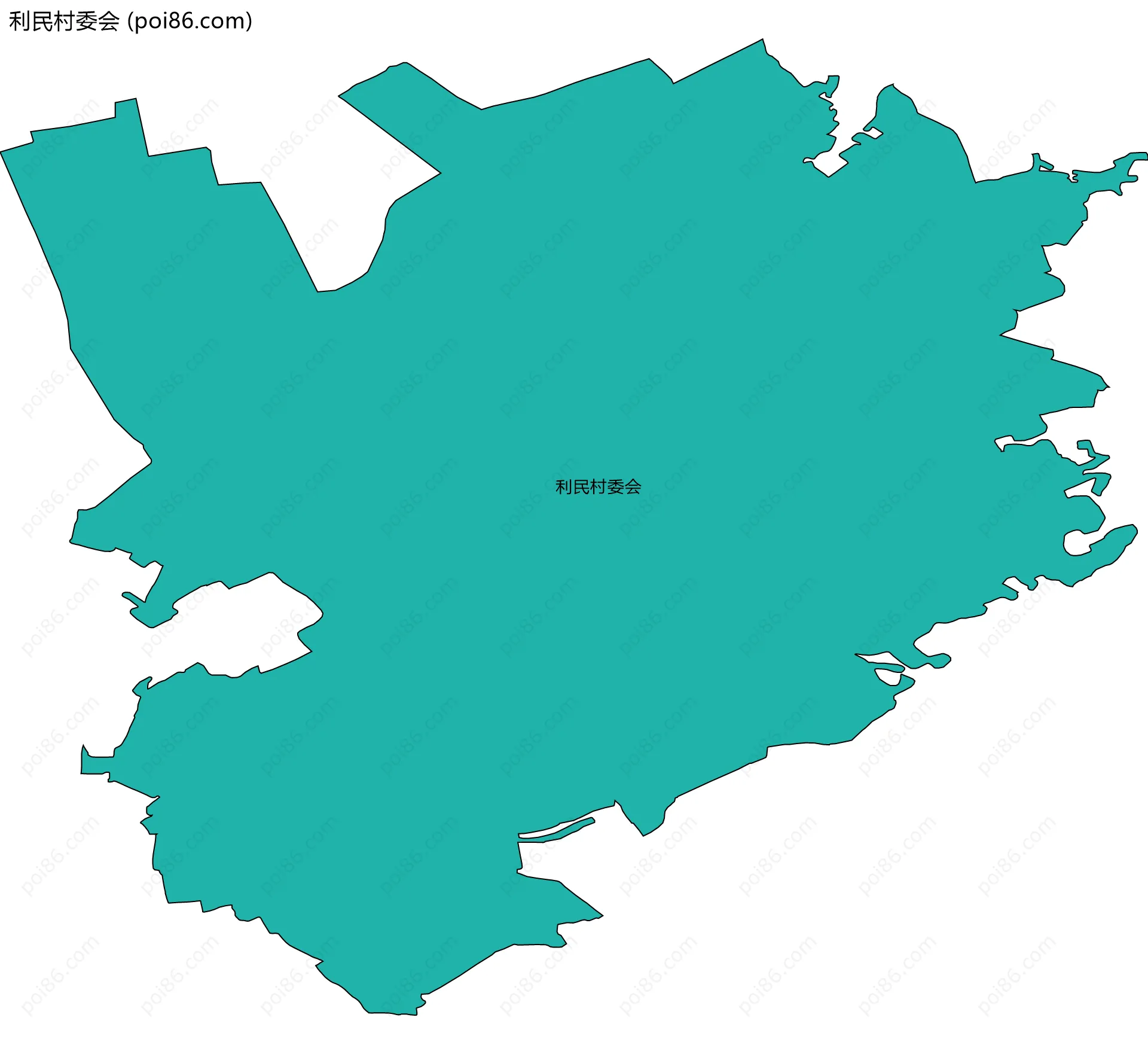 利民村委会边界地图