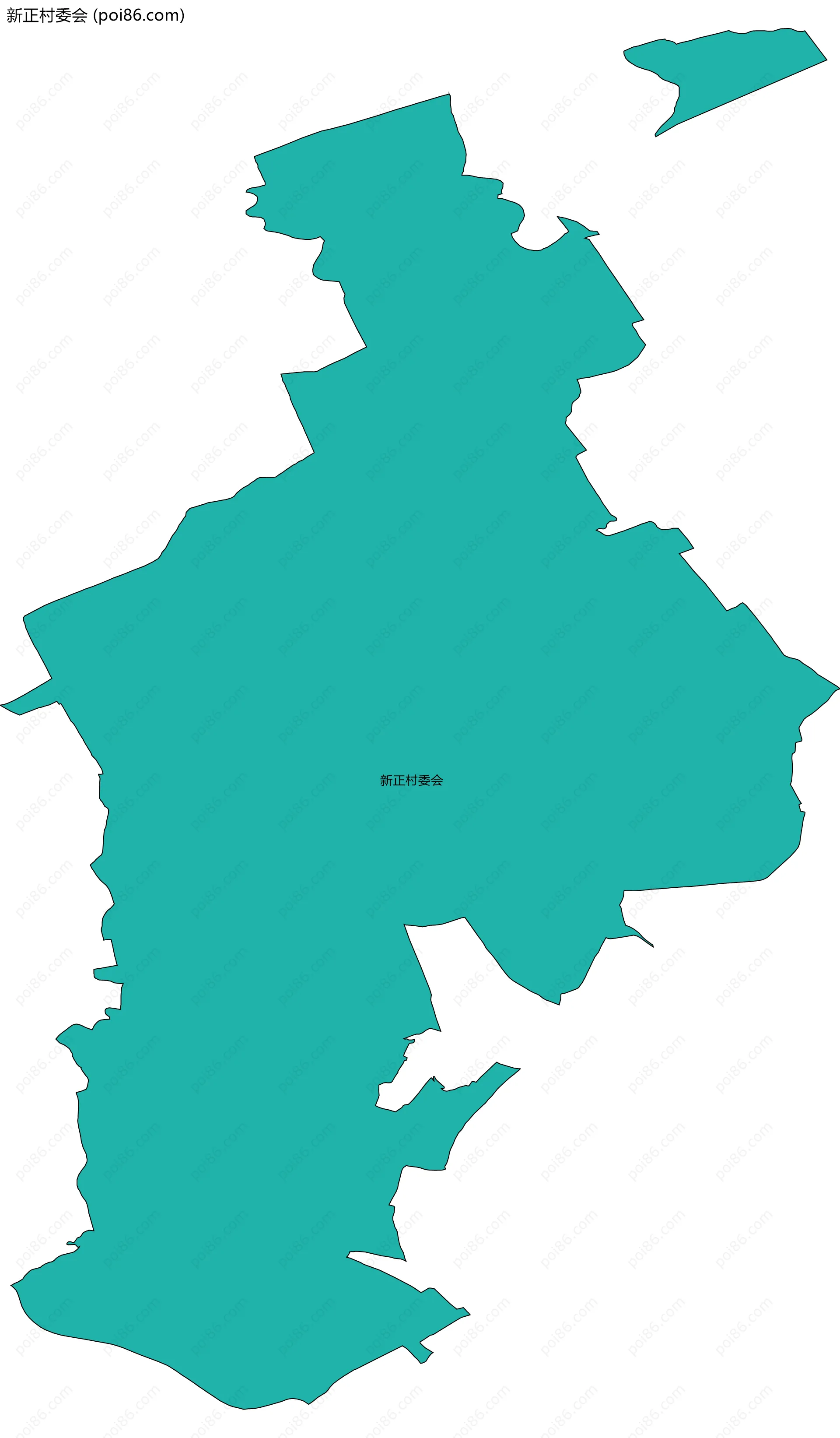 新正村委会边界地图