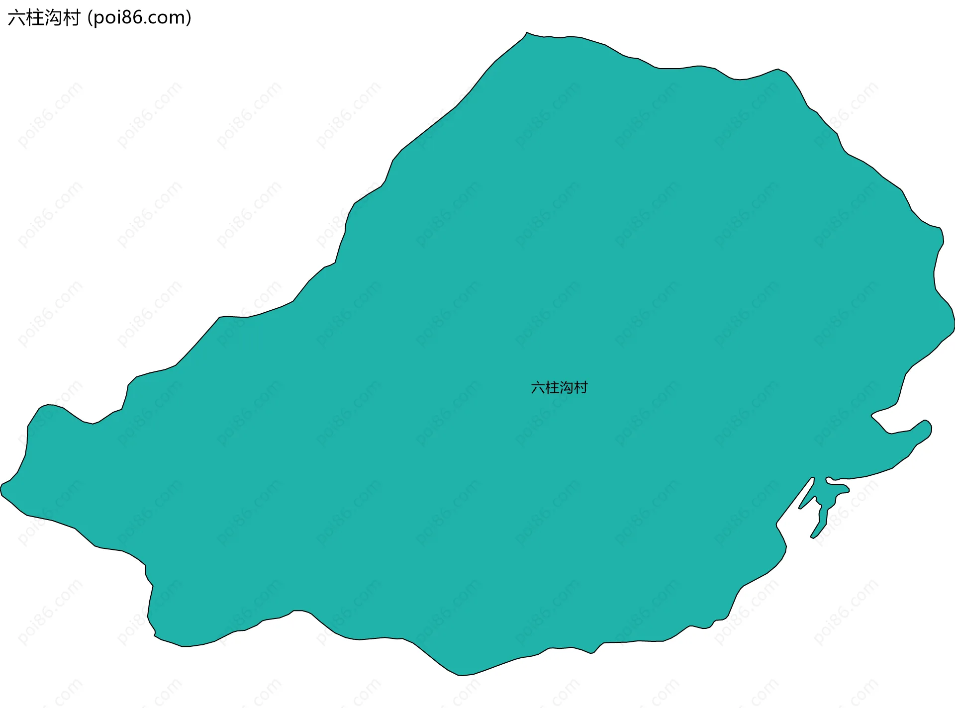 六柱沟村边界地图